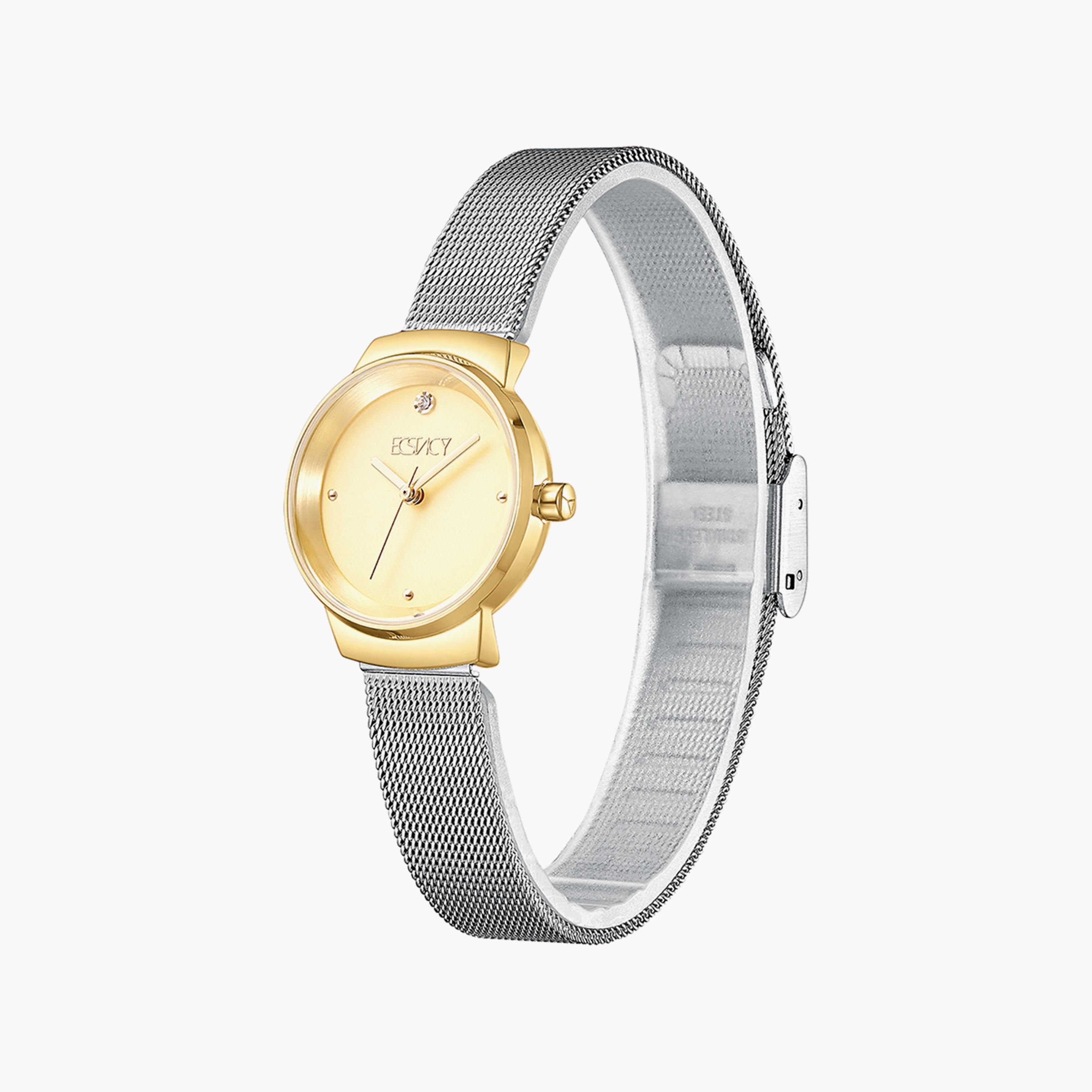 Ecstacy Silver Analog Stainless Steel Strap Watch | E7511-TBTC-women-watchesandjewellery-watches-image-2