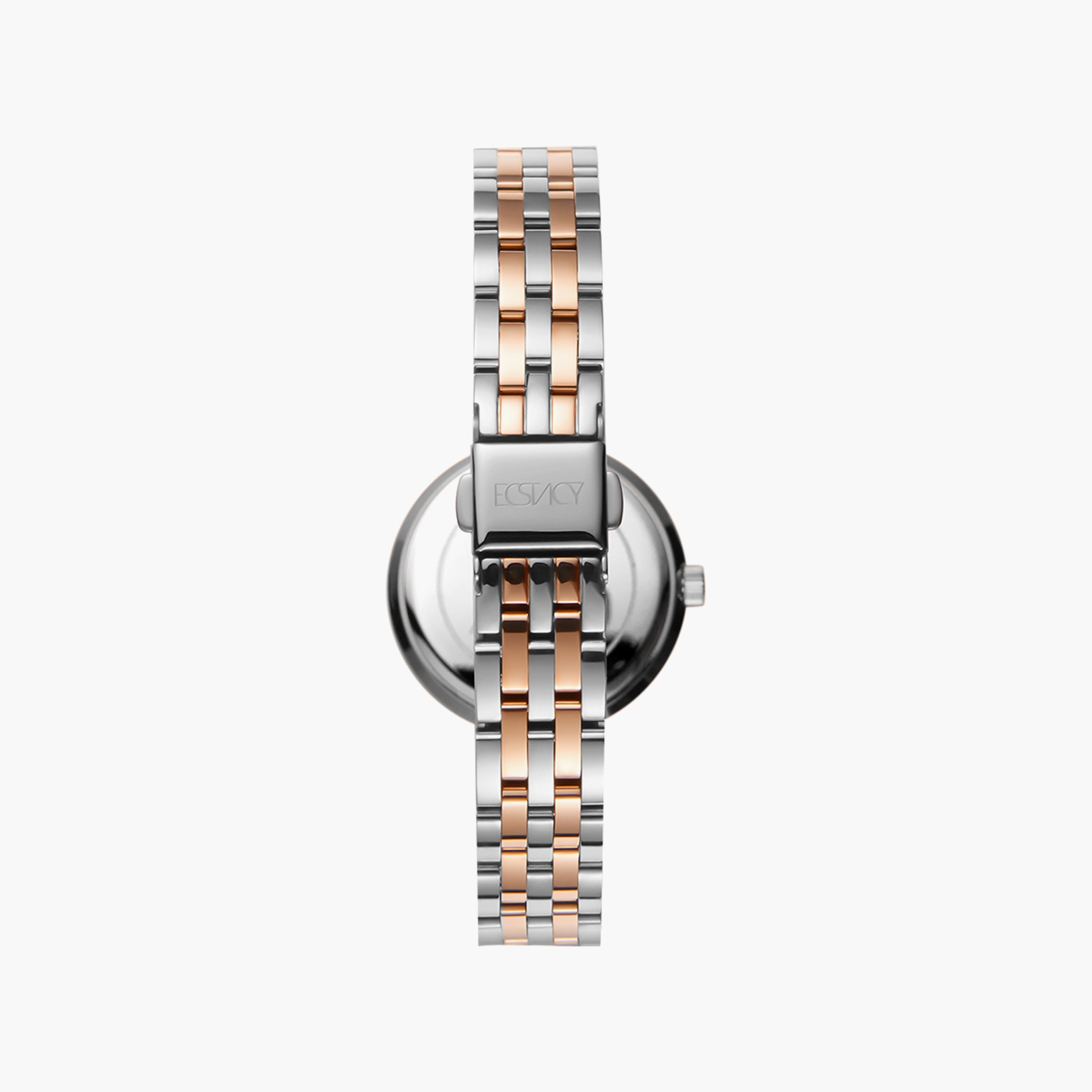 Ecstacy Silver & Rose Gold Analog Stainless Steel Strap Watch | E8516-KBKMB-women-watchesandjewellery-watches-image-3