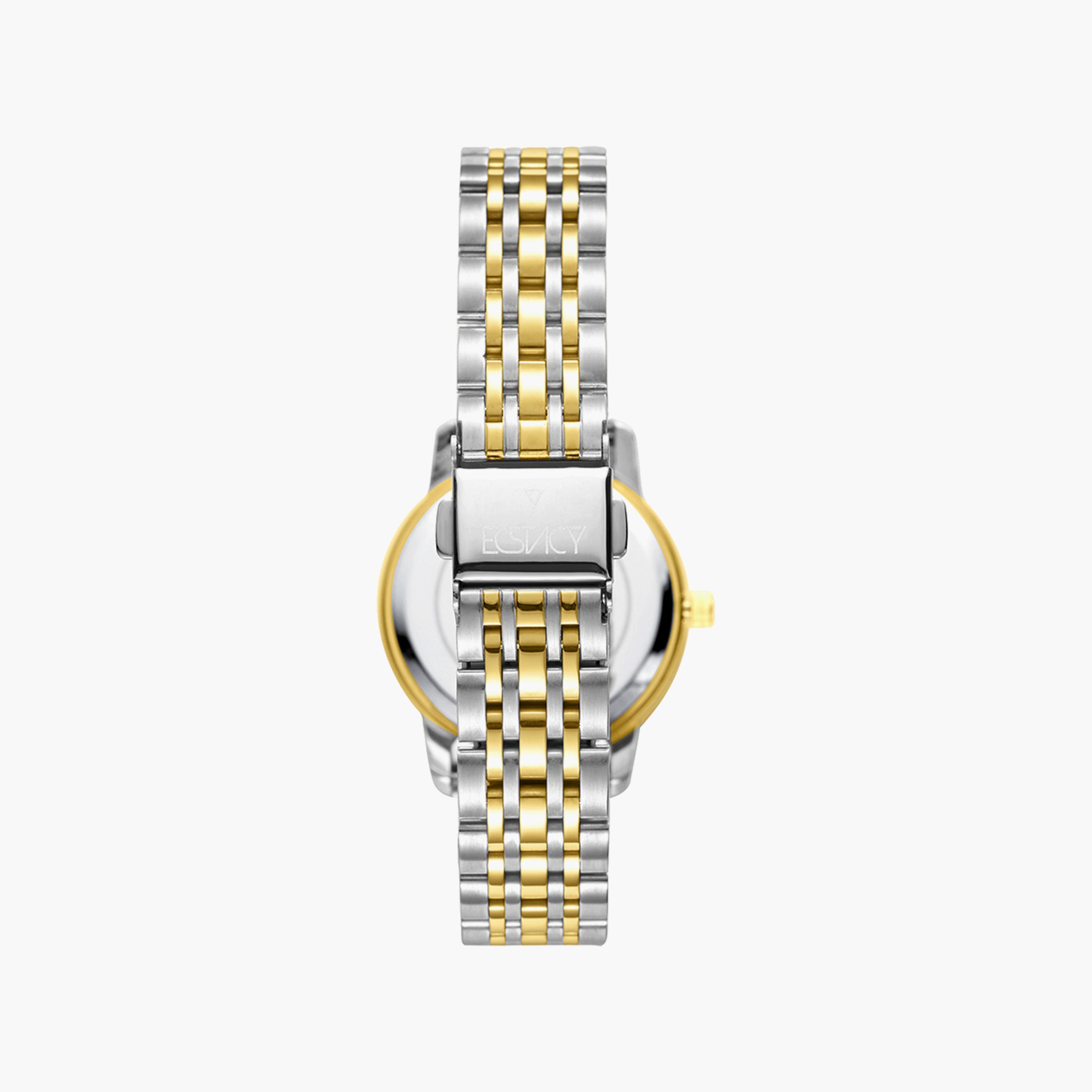 Ecstacy Silver & Gold Analog Stainless Steel Strap Watch | E9517-TBTMB-women-watchesandjewellery-watches-image-3