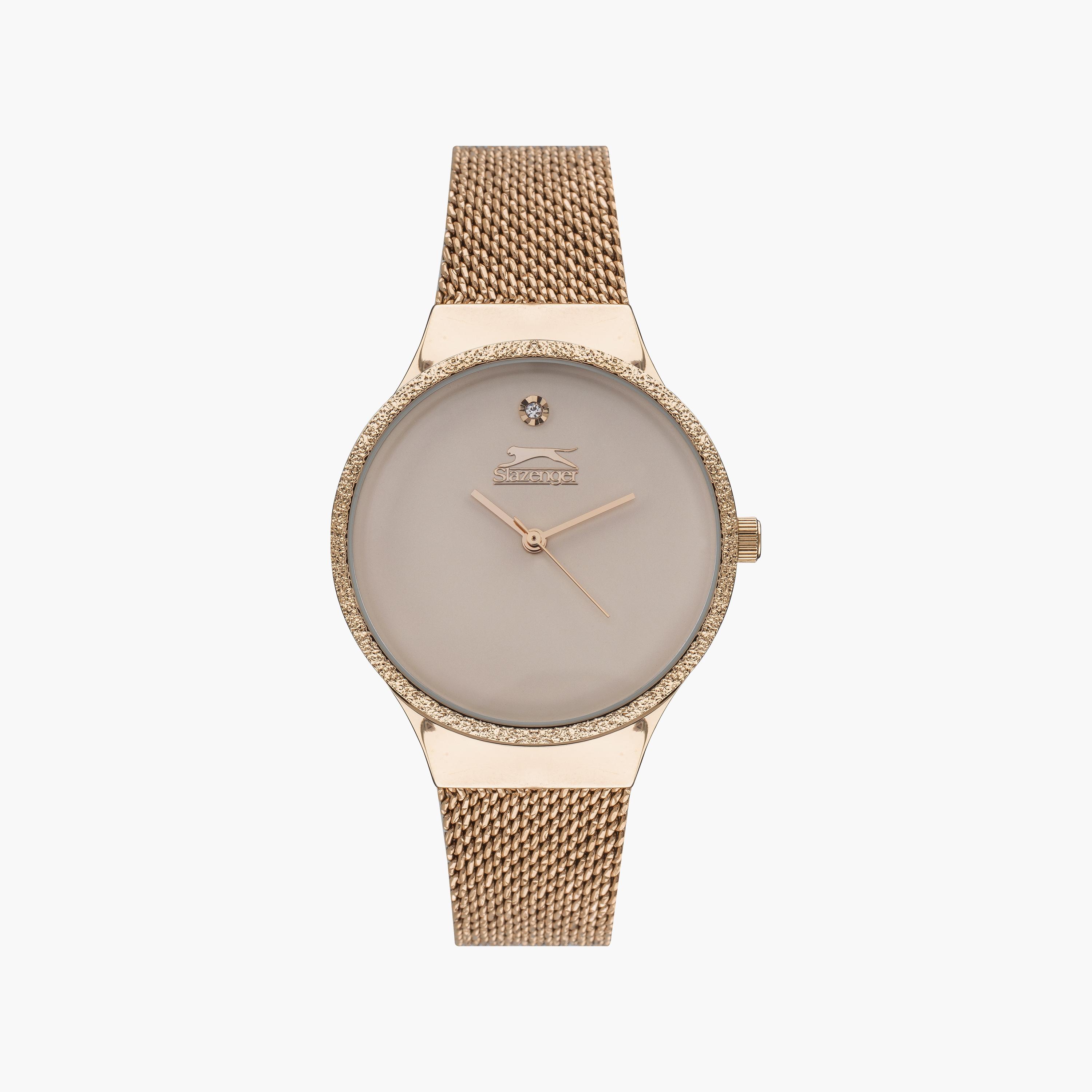 Slazenger Women's Rose Gold Analog Mesh Strap Watch | SL.9.2015.3.02-women-watchesandjewellery-watches-image-1