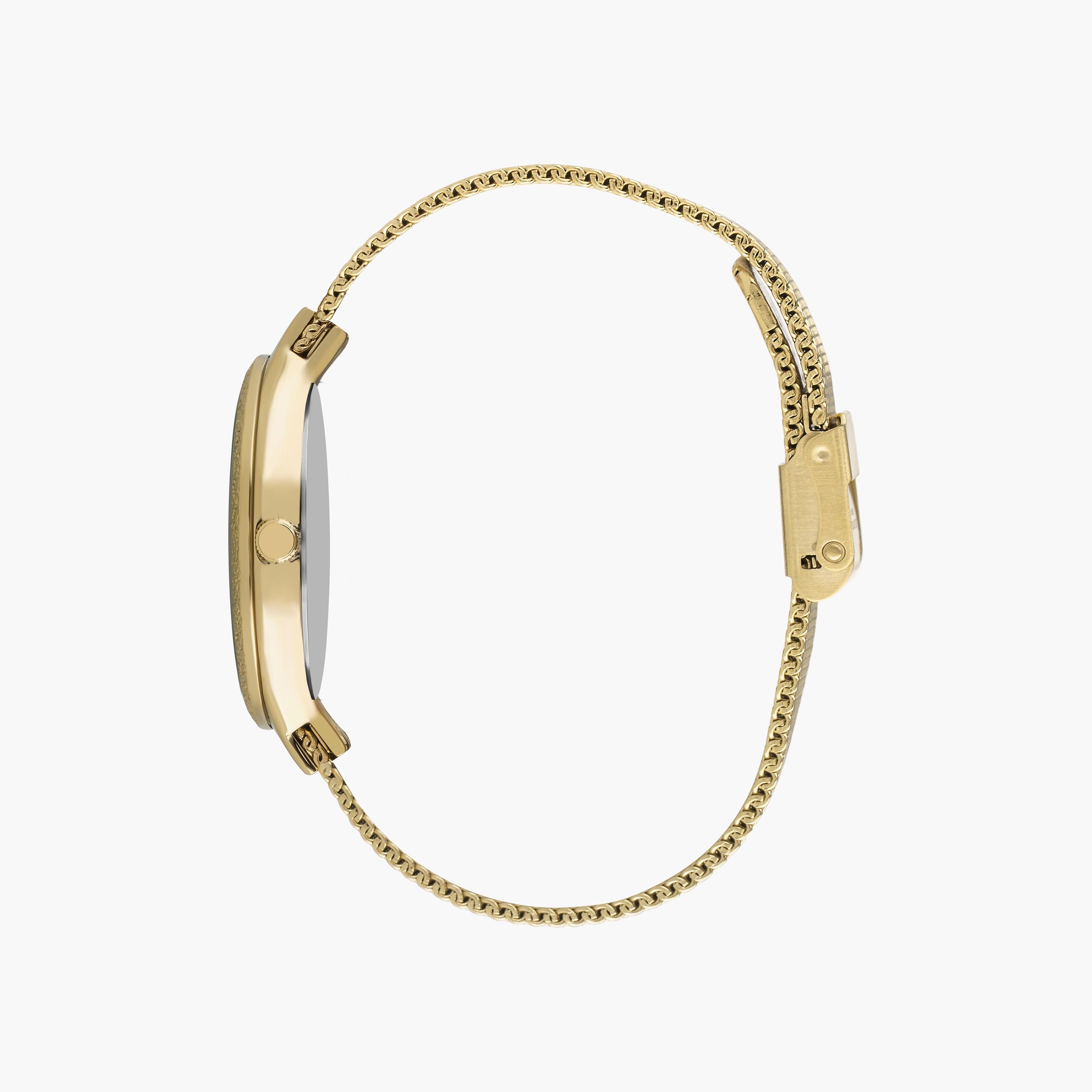 Slazenger Women's Gold Analog Mesh Strap Watch | SL.9.2015.3.03-women-watchesandjewellery-watches-image-2