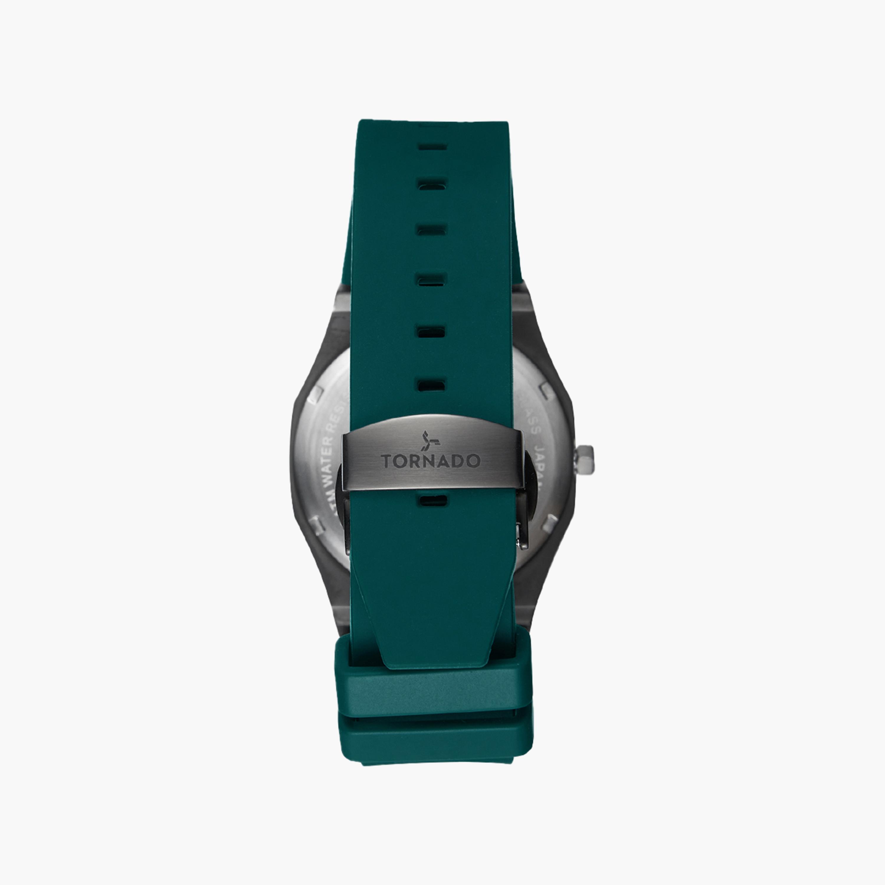ساعة تورنادو للرجال باللون الأخضر وبسوار سيليكون | T22002-XSGG-men-watchesandjewellery-watches-image-3