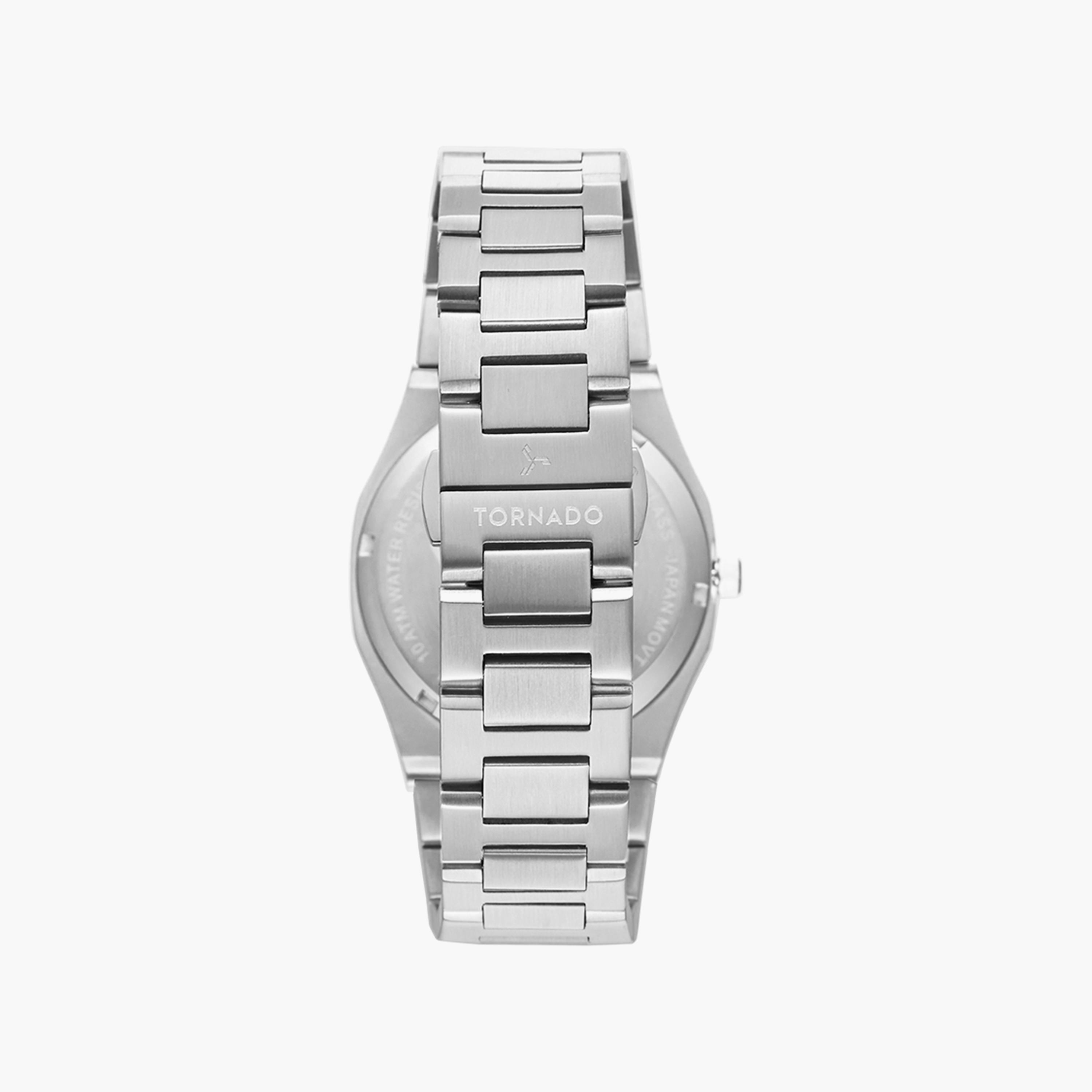 ساعة تورنادو للرجال من الستانلس ستيل باللون الفضي مع سوار إضافي | T23006C-SBSW-S-men-watchesandjewellery-watches-image-3