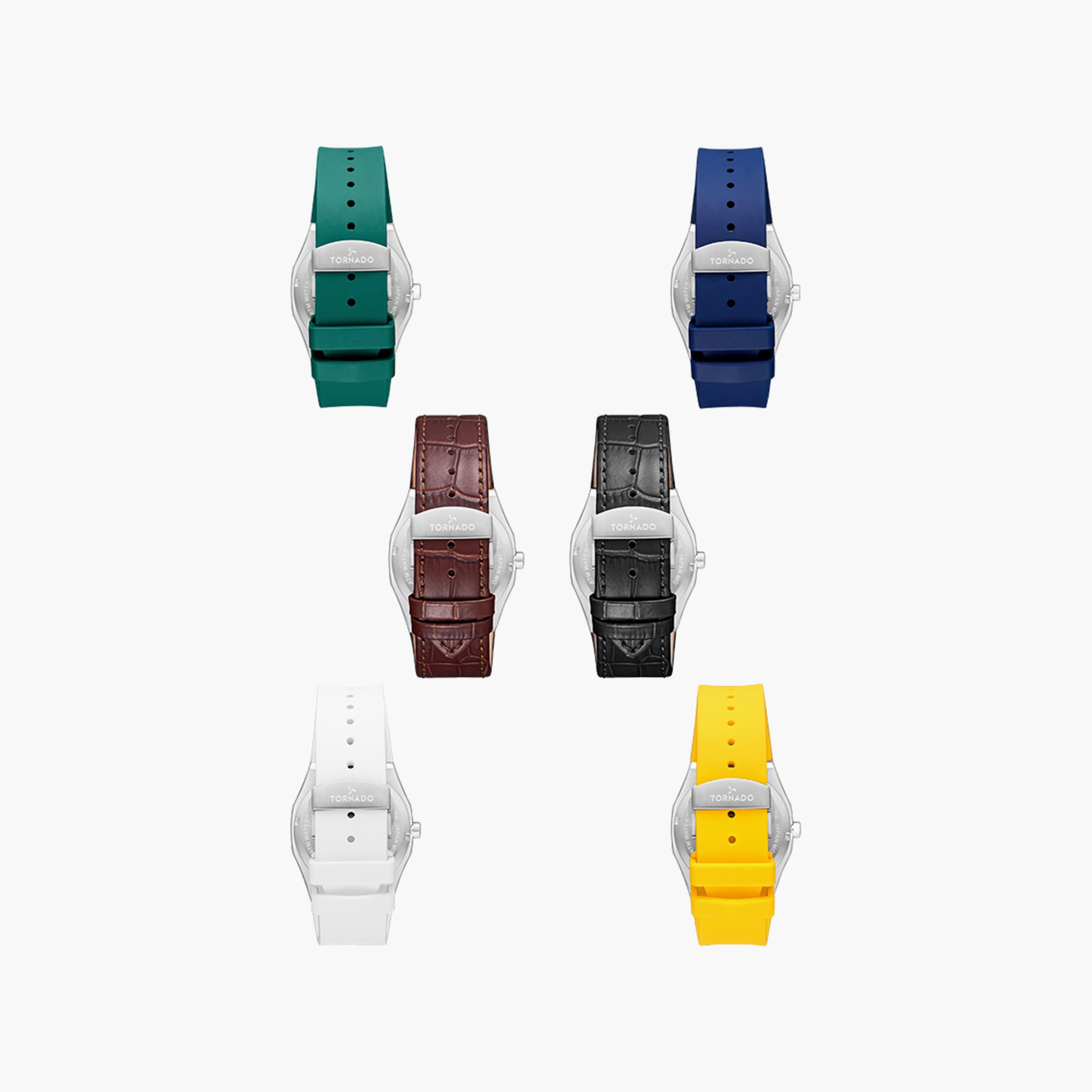 ساعة تورنادو للرجال من الستانلس ستيل باللون الفضي مع سوار إضافي | T23006C-SBSW-S-men-watchesandjewellery-watches-image-5