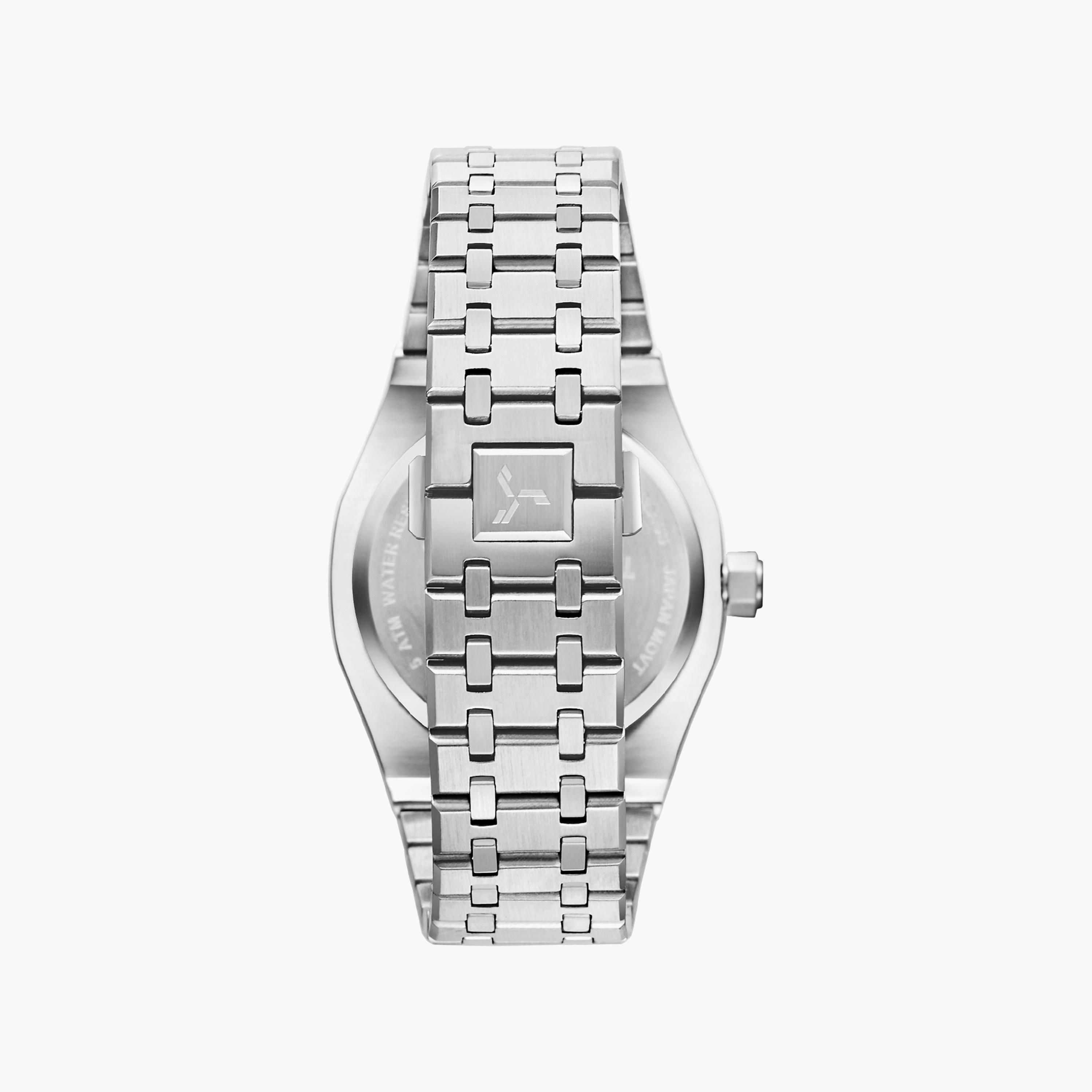 ساعة تورنادو للرجال فضية متعددة الوظائف بسوار ستانلس ستيل | T23104-SBSBK-men-watchesandjewellery-watches-image-3