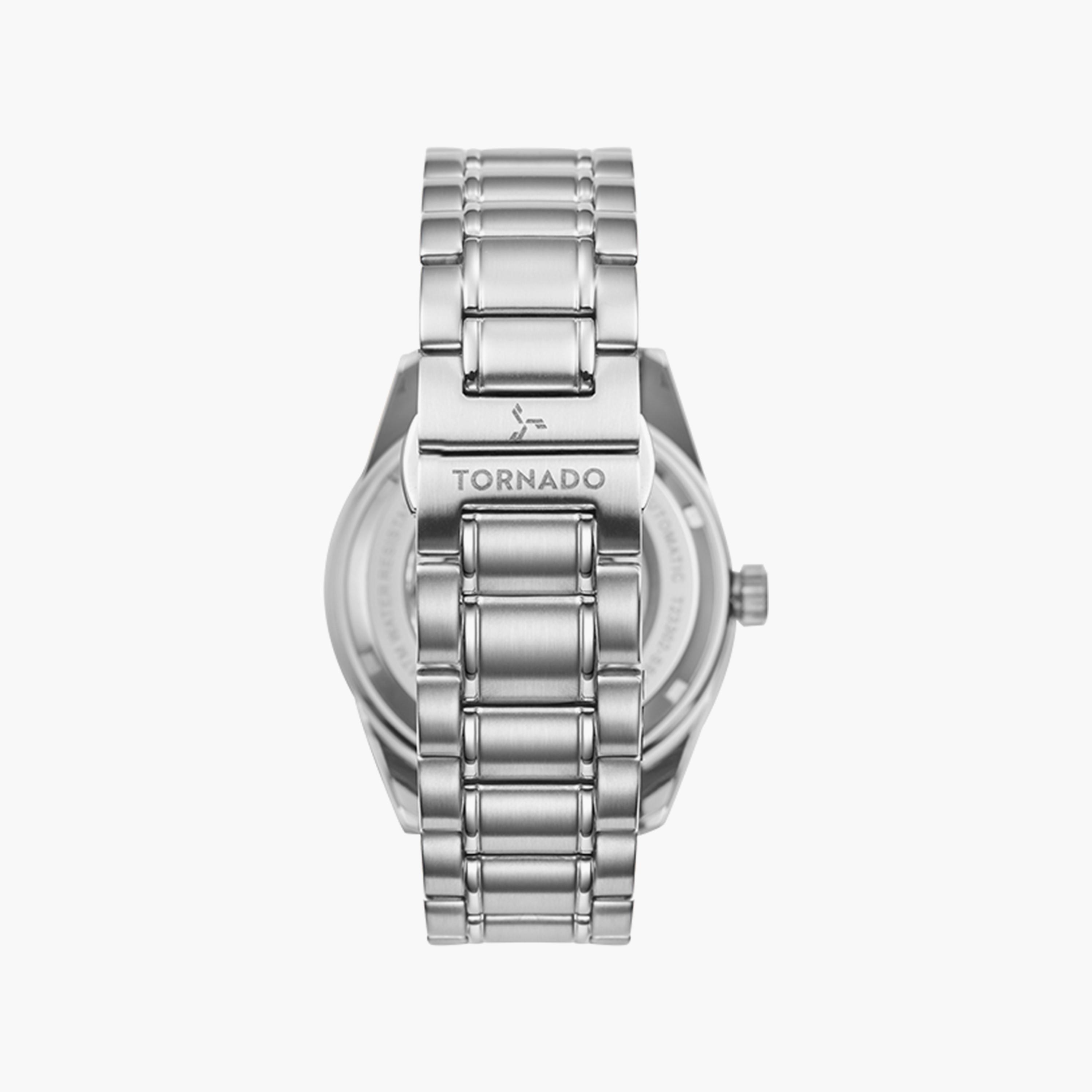 Tornado Men's Silver Automatic Stainless Steel Strap Watch | T23302-SBSN-men-watchesandjewellery-watches-image-3