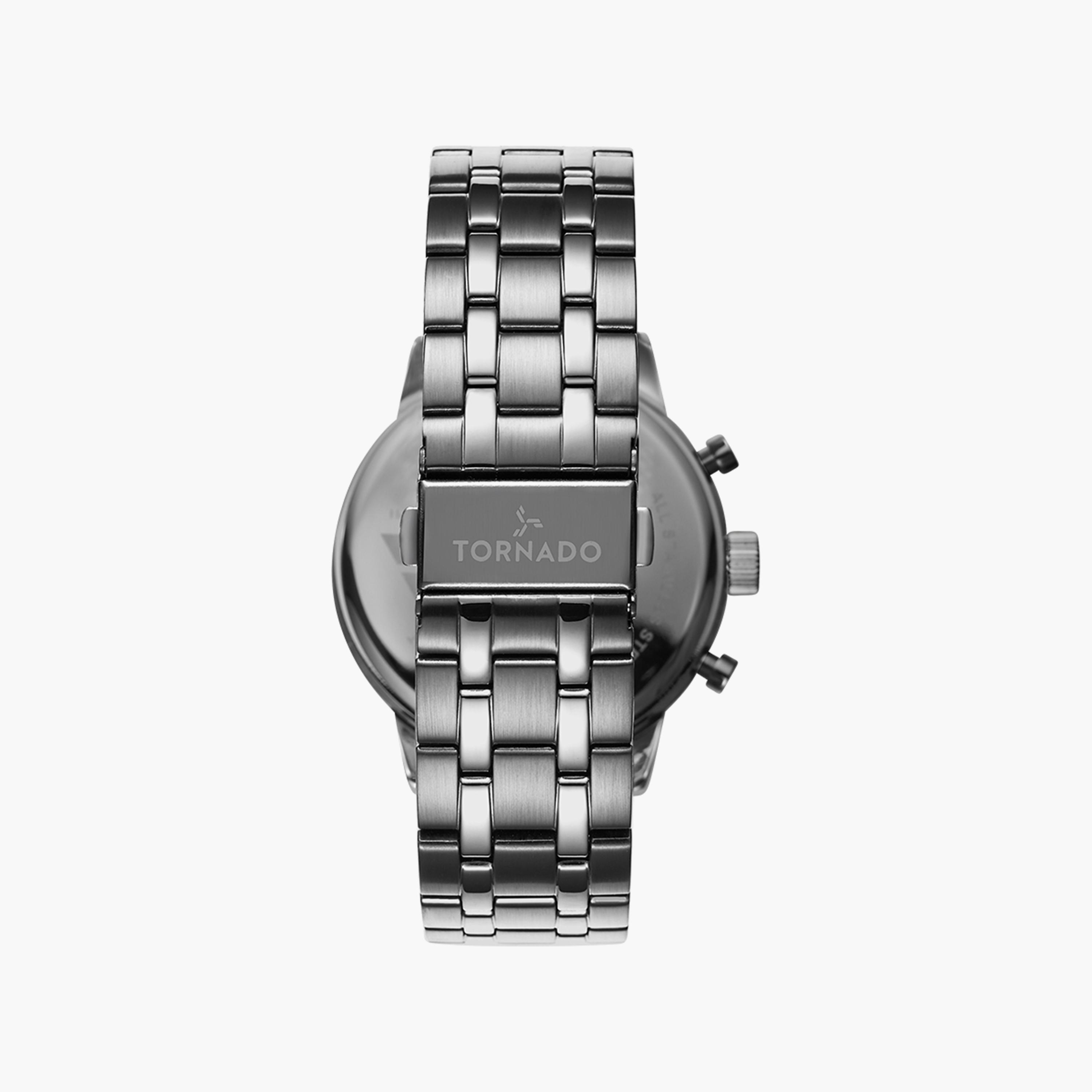 ساعة تورنادو للرجال كرونوغراف فضي وبسوار ستانلس ستيل | T6102-SBSS-men-watchesandjewellery-watches-image-3