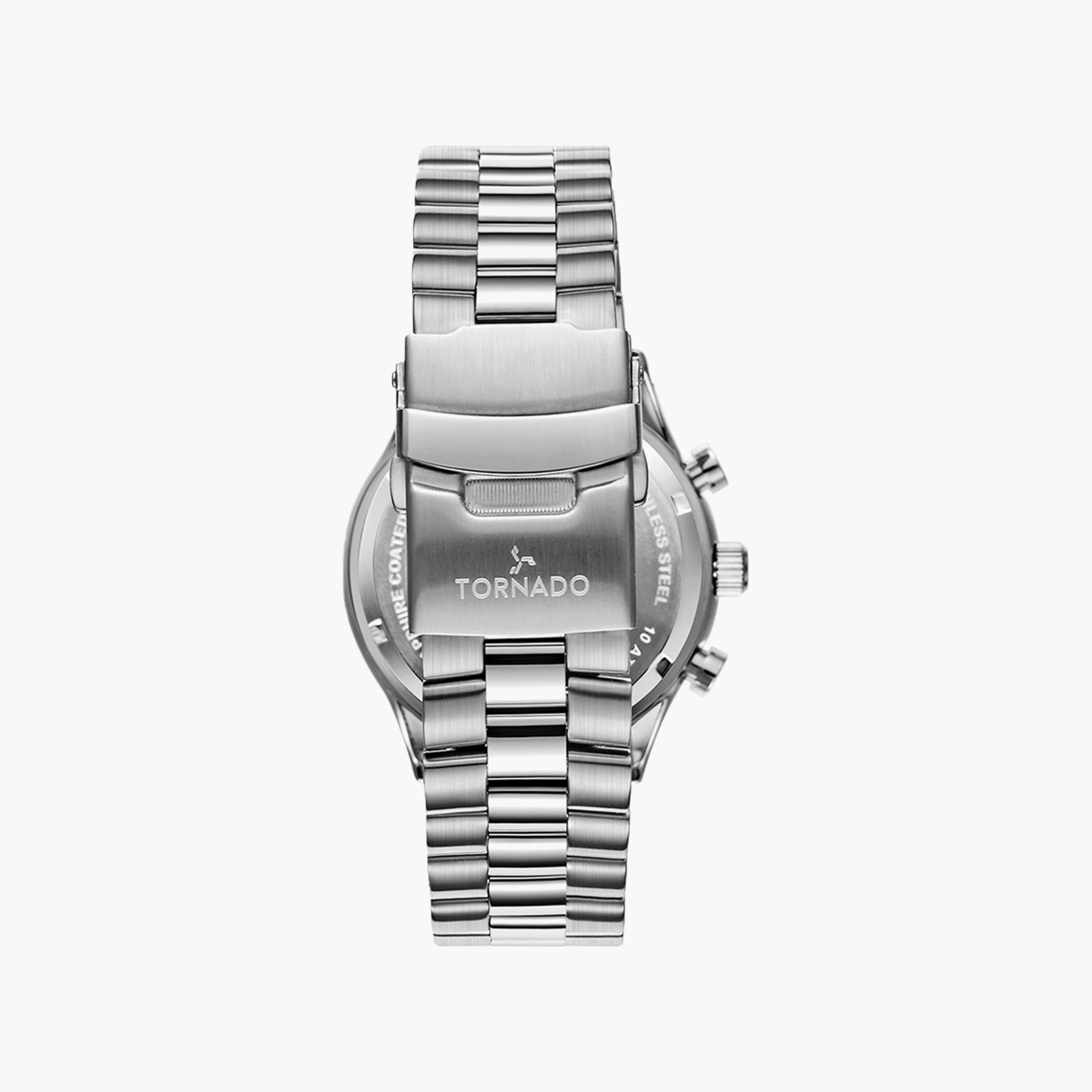 ساعة تورنادو للرجال كرونوغراف فضي وبسوار ستانلس ستيل | T6106B-SBSN-men-watchesandjewellery-watches-image-3