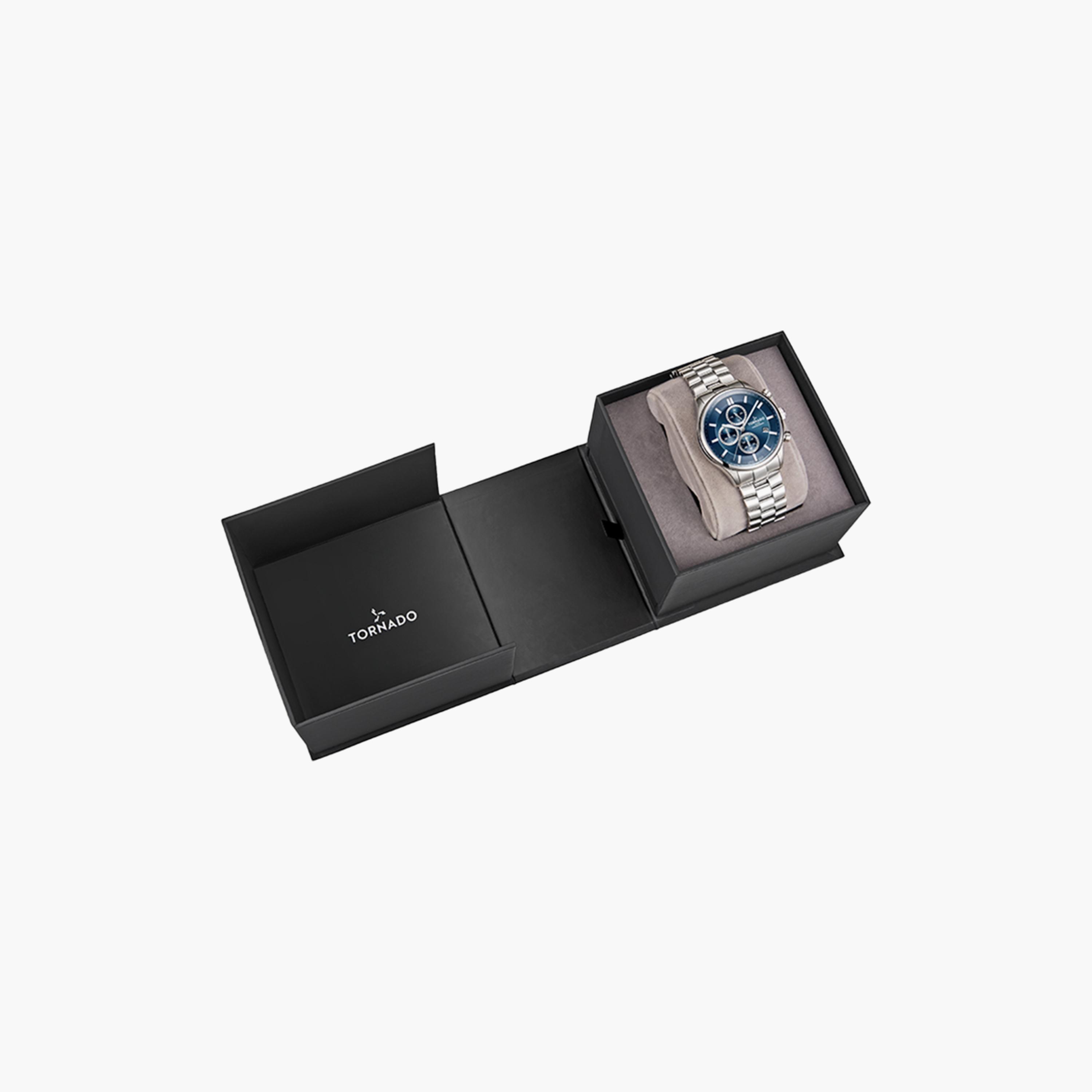 ساعة تورنادو للرجال كرونوغراف فضي وبسوار ستانلس ستيل | T6106B-SBSN-men-watchesandjewellery-watches-image-4