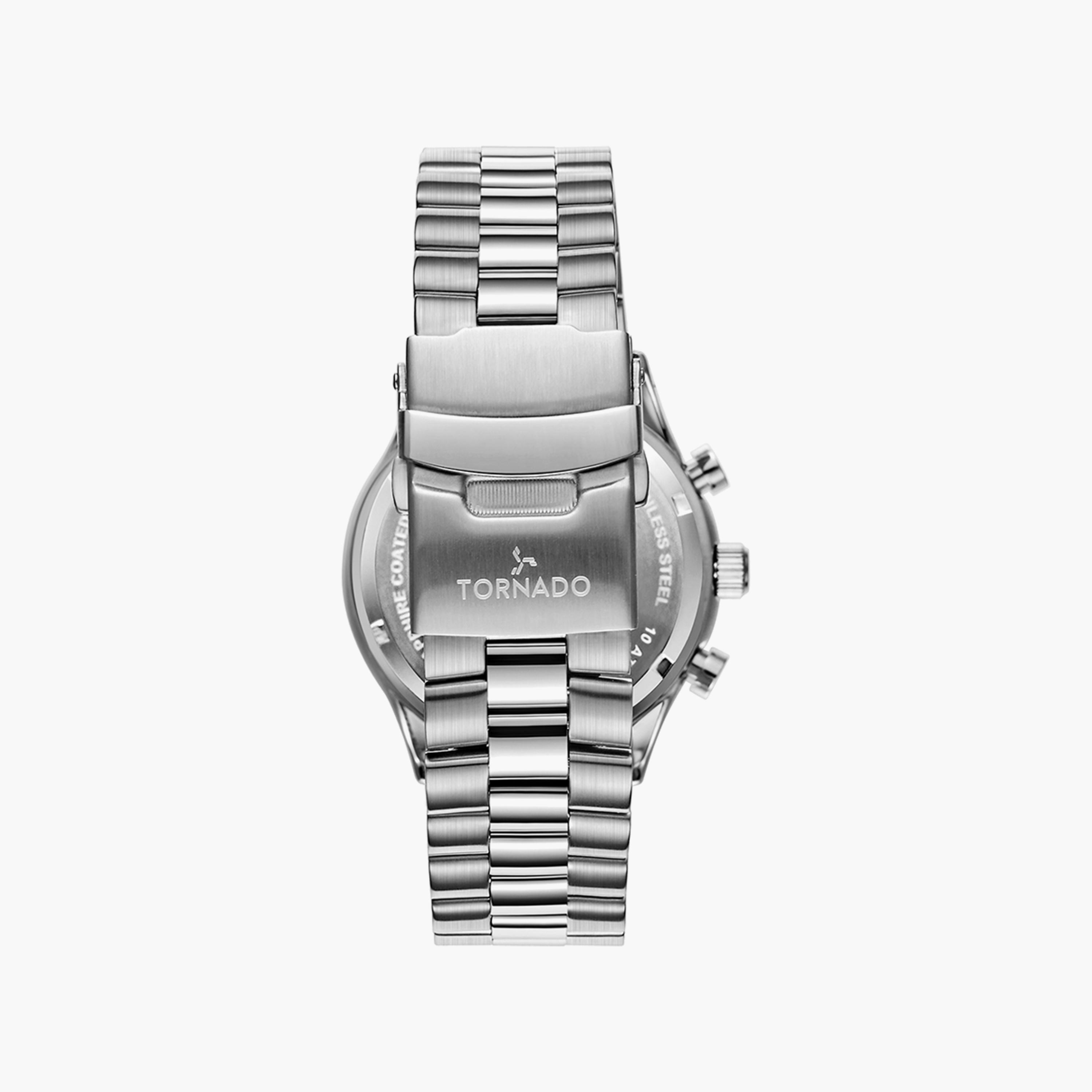 ساعة تورنادو للرجال كرونوغراف فضي وبسوار ستانلس ستيل | T6106B-SBSX-men-watchesandjewellery-watches-image-3