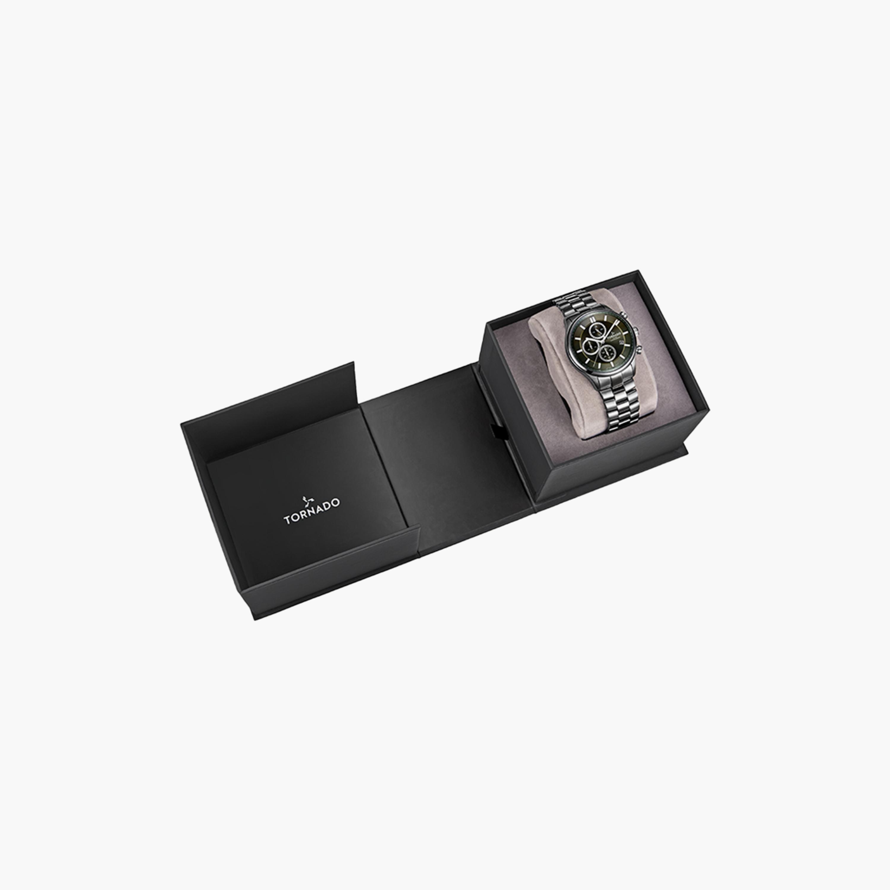 ساعة تورنادو للرجال كرونوغراف معدني وبسوار ستانلس ستيل | T6106B-XBXH-men-watchesandjewellery-watches-image-4