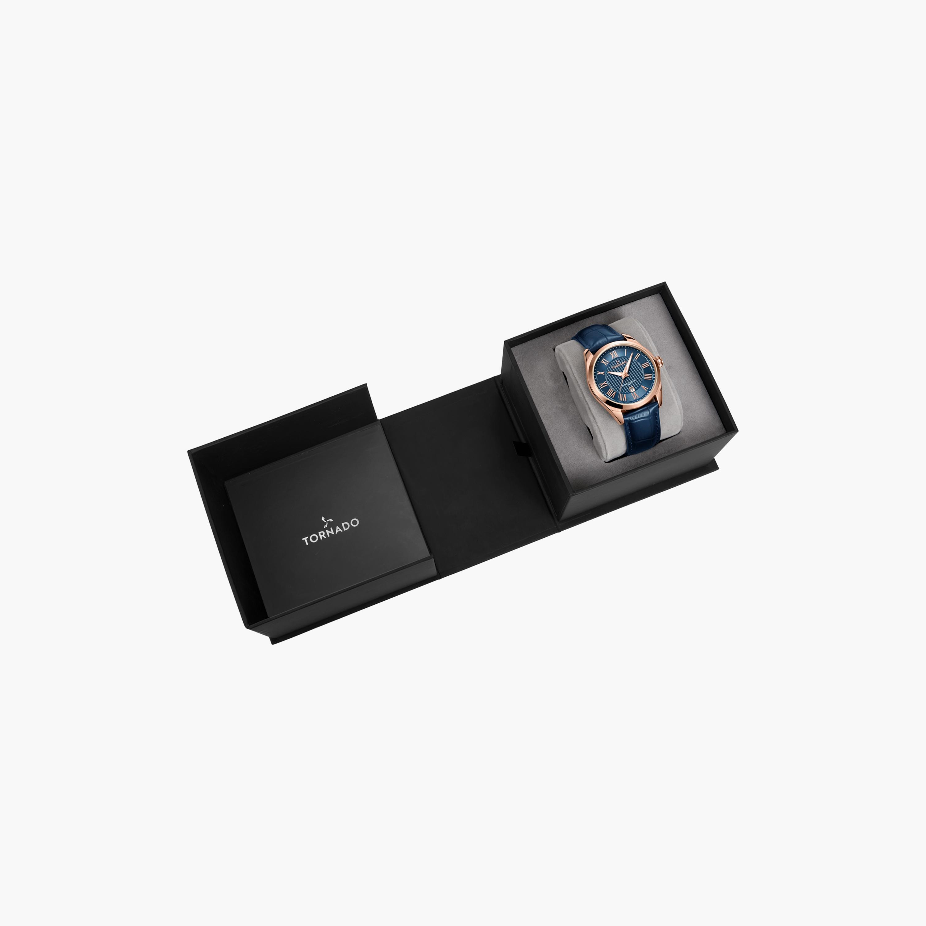 Tornado Men's Blue Analog Leather Strap Watch | T8007-RLNN-men-watchesandjewellery-watches-image-4