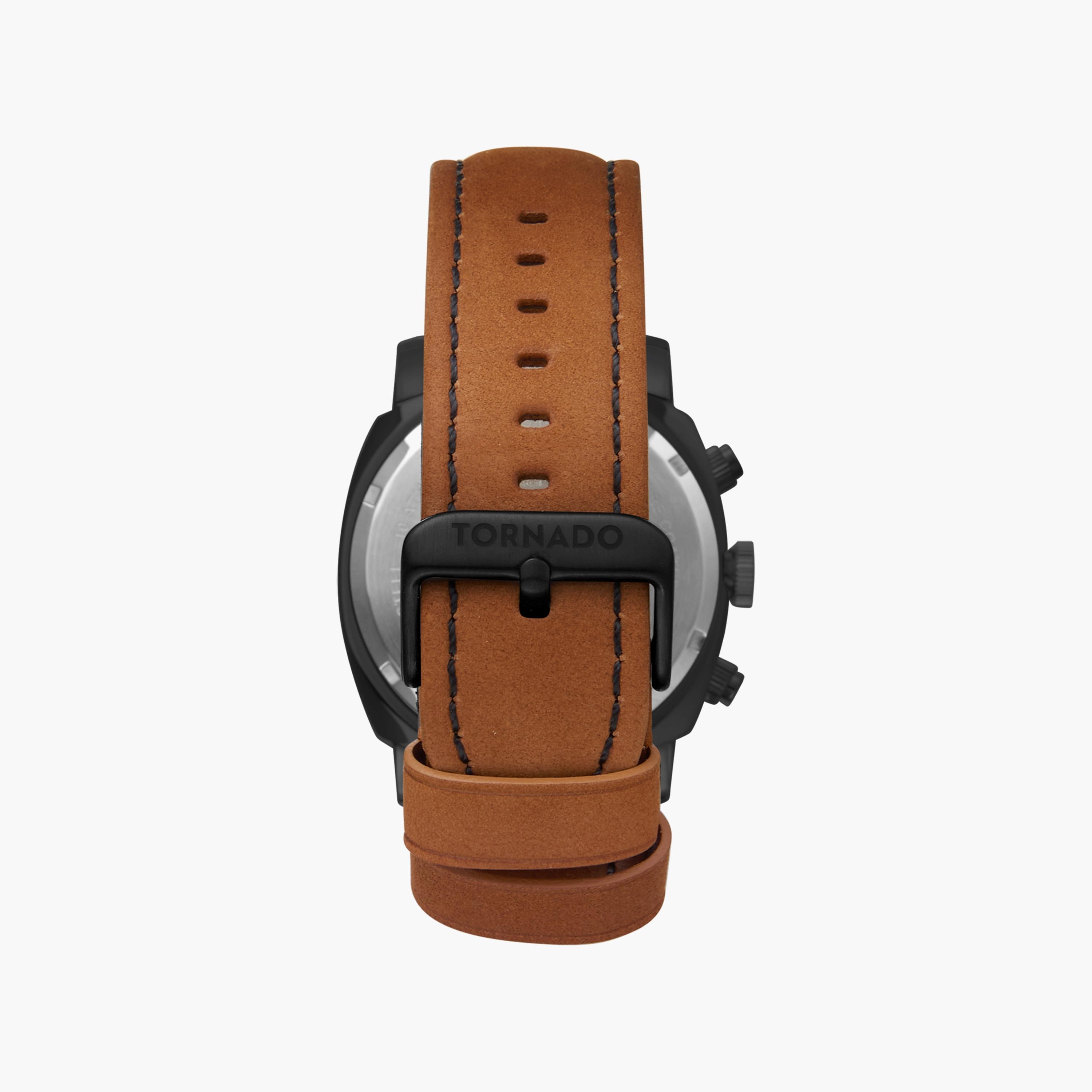 Tornado Men's Brown Chronograph Leather Strap Watch | T9102-BLEB-men-watchesandjewellery-watches-image-3