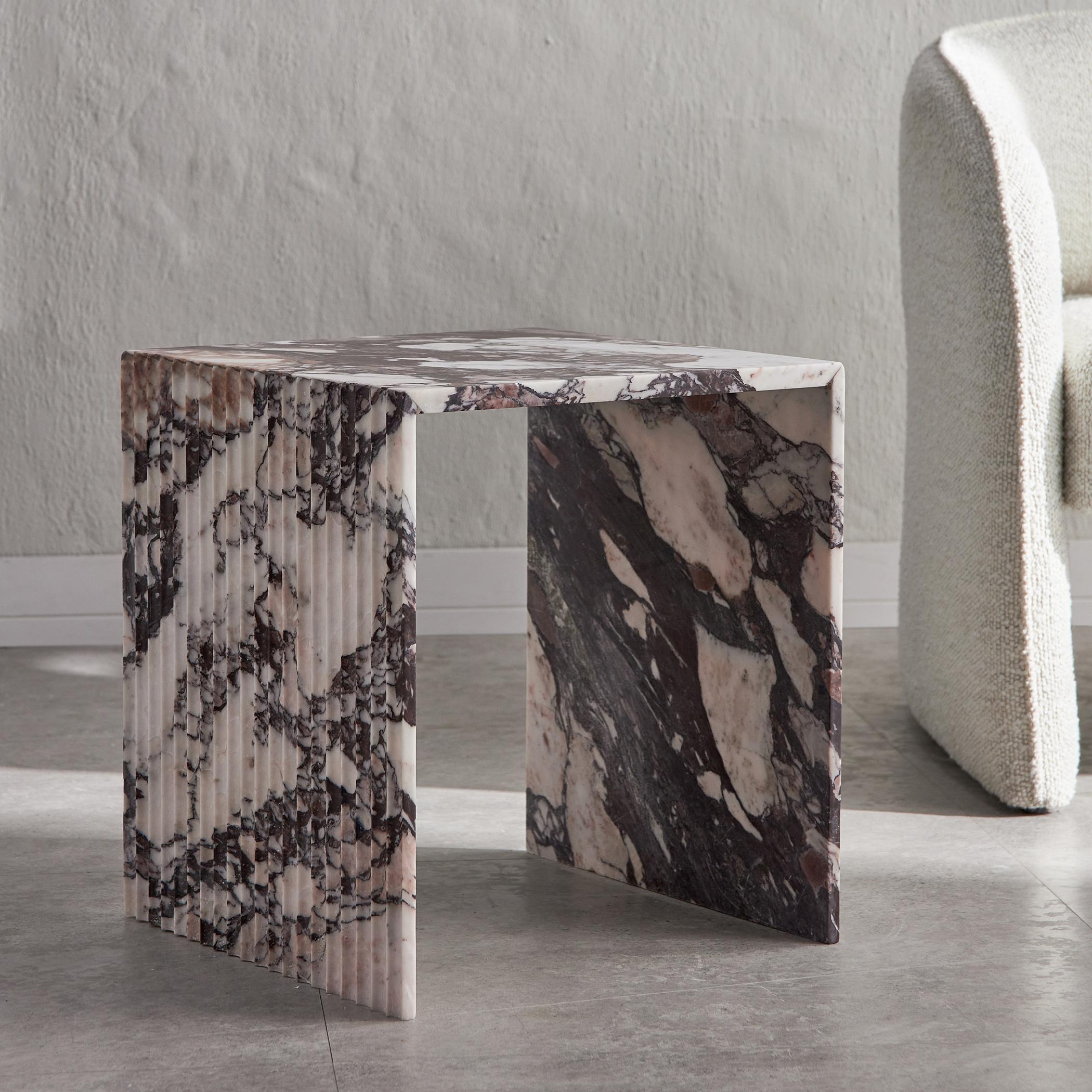 Calacatta Viola Marble Side Table