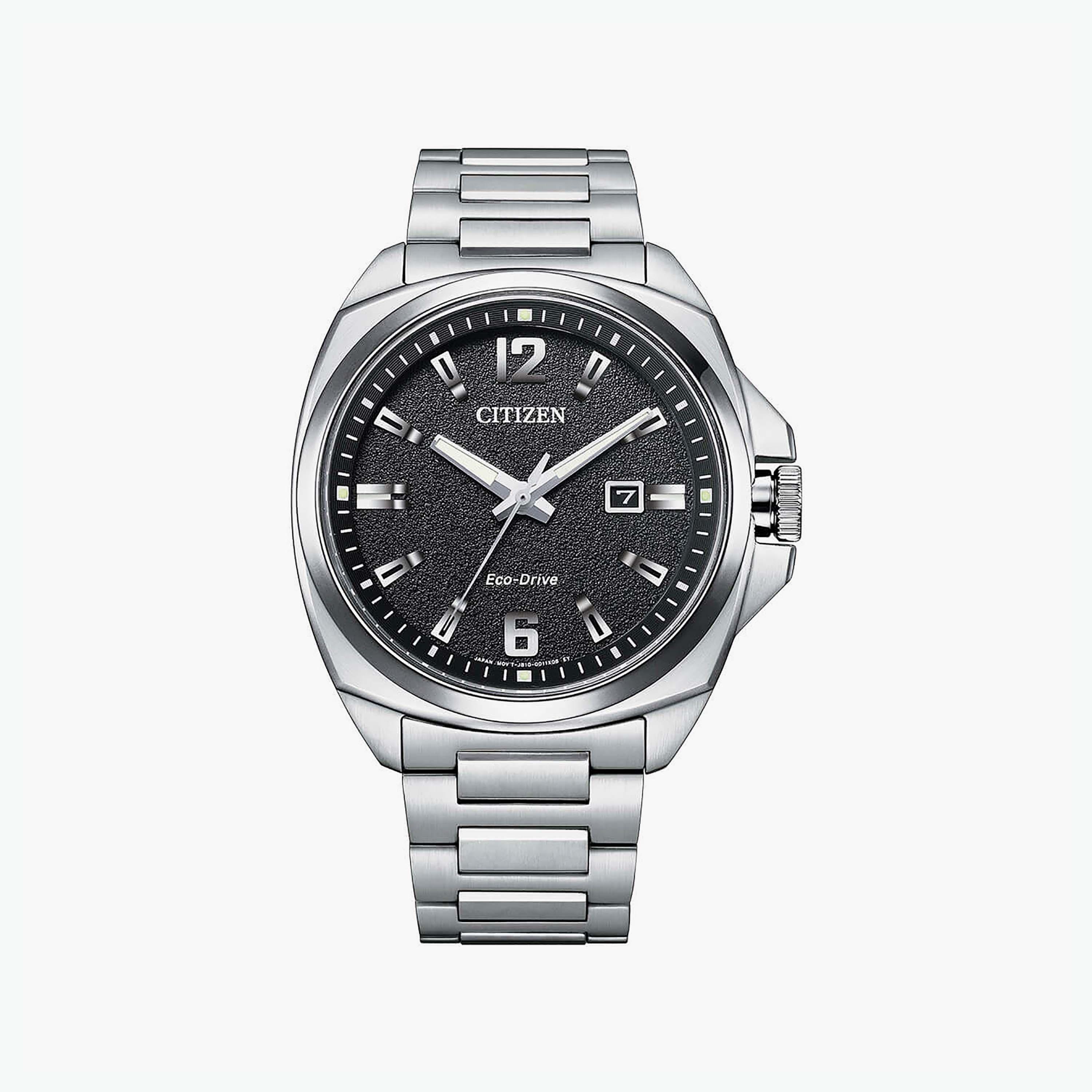 Citizen Eco-Drive Men's 46 MM Silver Analog Stainless Steel Strap Watch | AW1720-51E-men-watchesandjewellery-watches-image-1