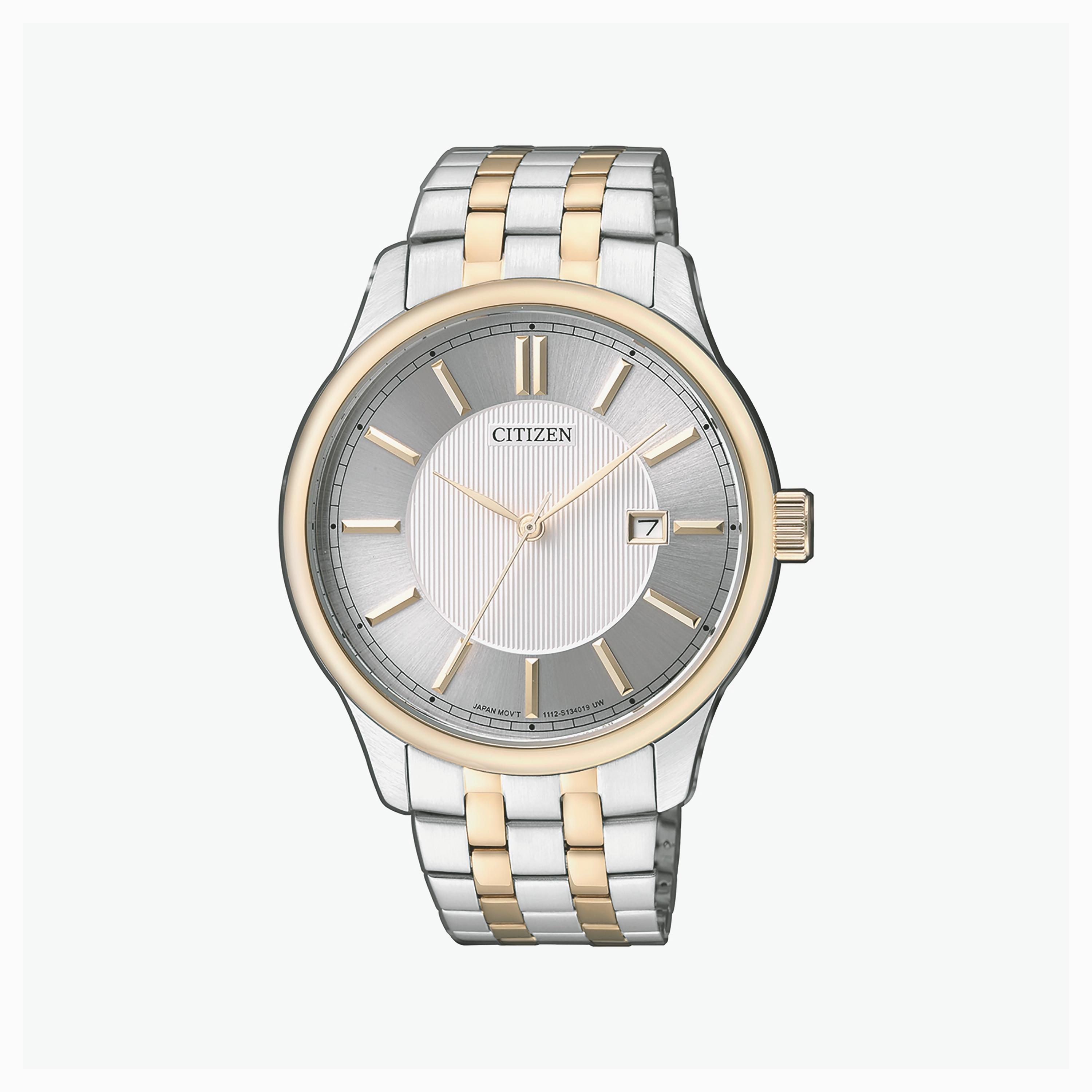 Citizen Men's 40 MM Silver & Gold Analog Stainless Steel Strap Watch | BI1054-55A-men-watchesandjewellery-watches-image-1