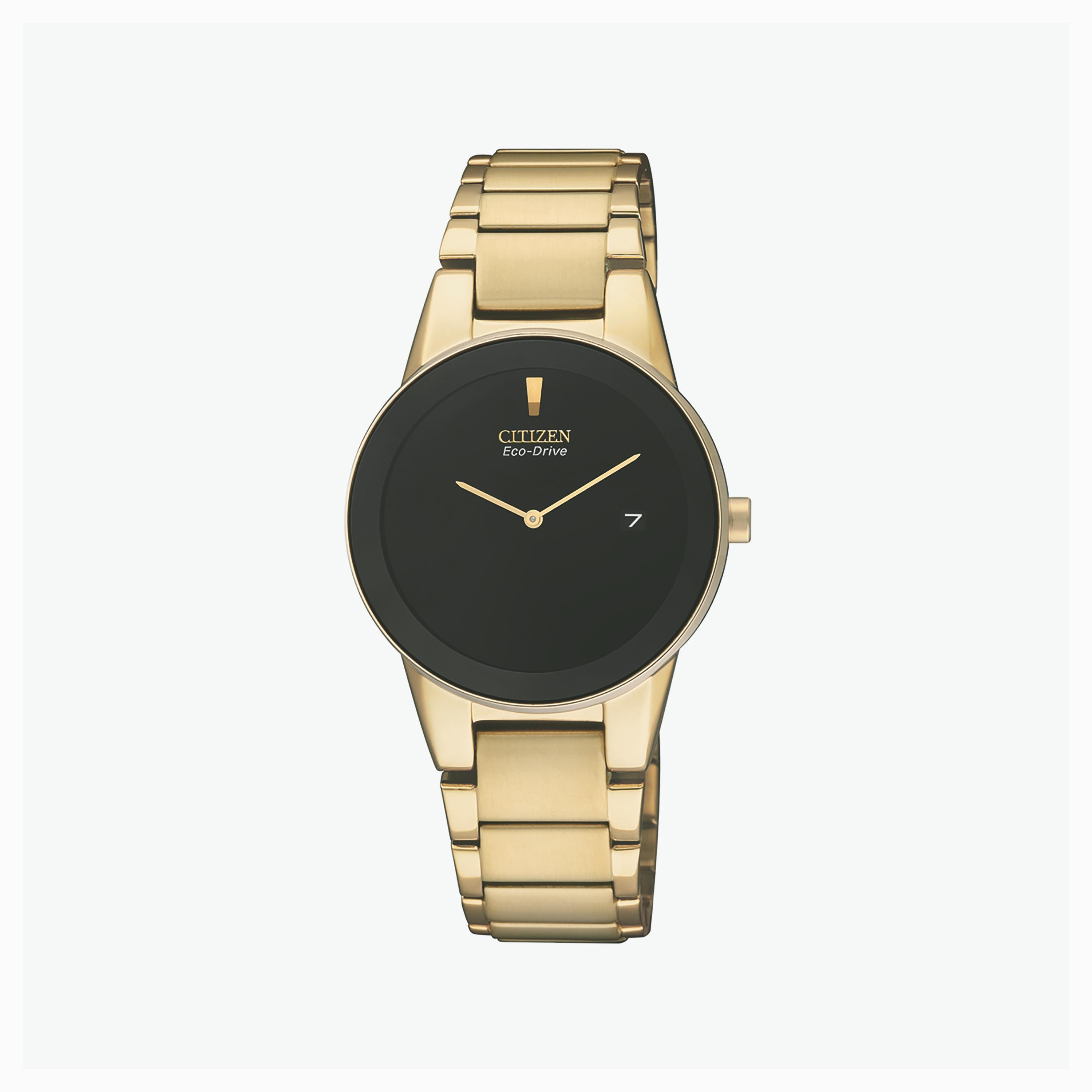 ساعة سيتيزن ايكو درايف ذو 30 ملم بلون ذهبي مع انالوج بسوار ستانلس ستيل | GA1052-55E-women-watchesandjewellery-watches-image-1