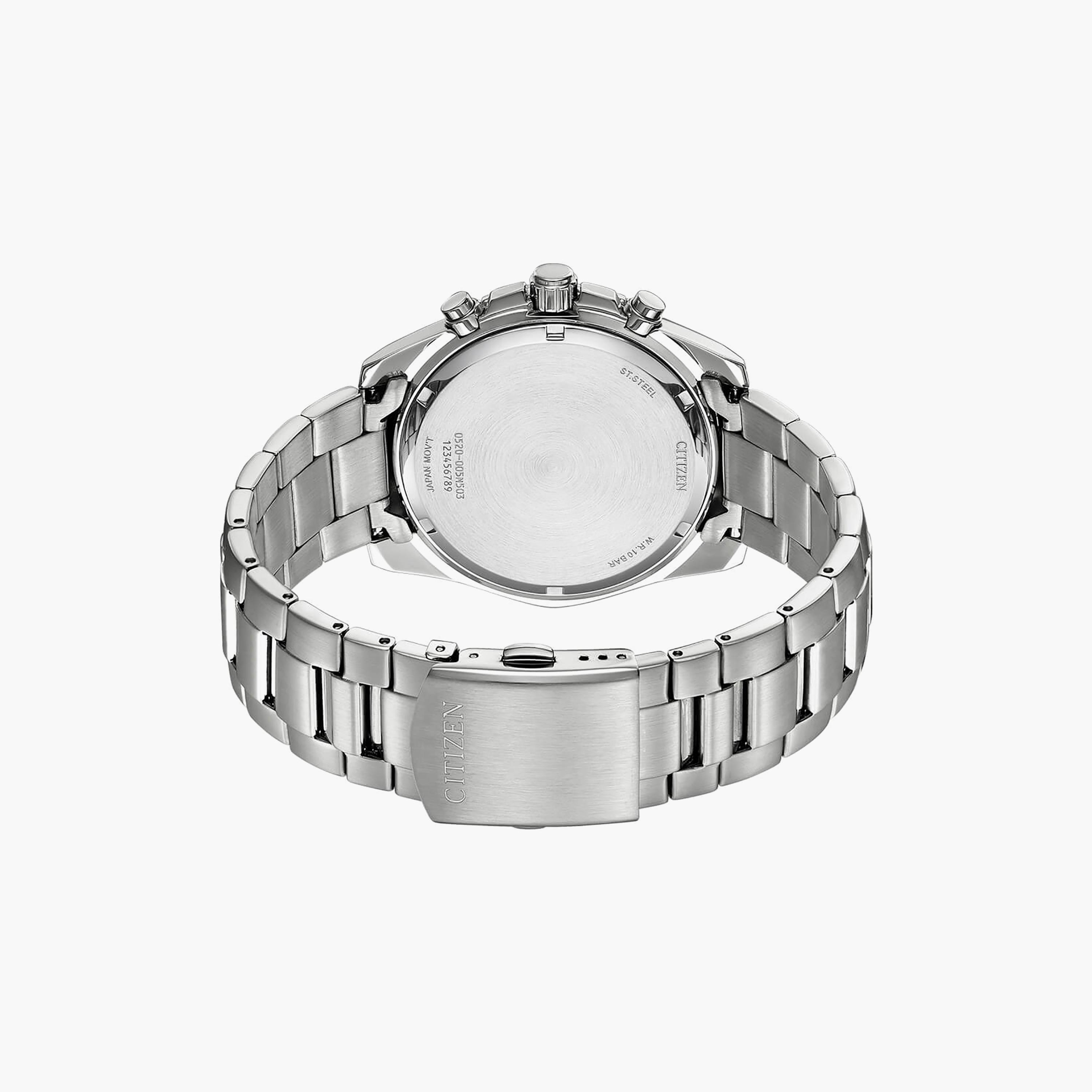 Citizen Men's 46 MM Silver Chronograph Stainless Steel Strap Watch | AN8200-50X-men-watchesandjewellery-watches-image-3