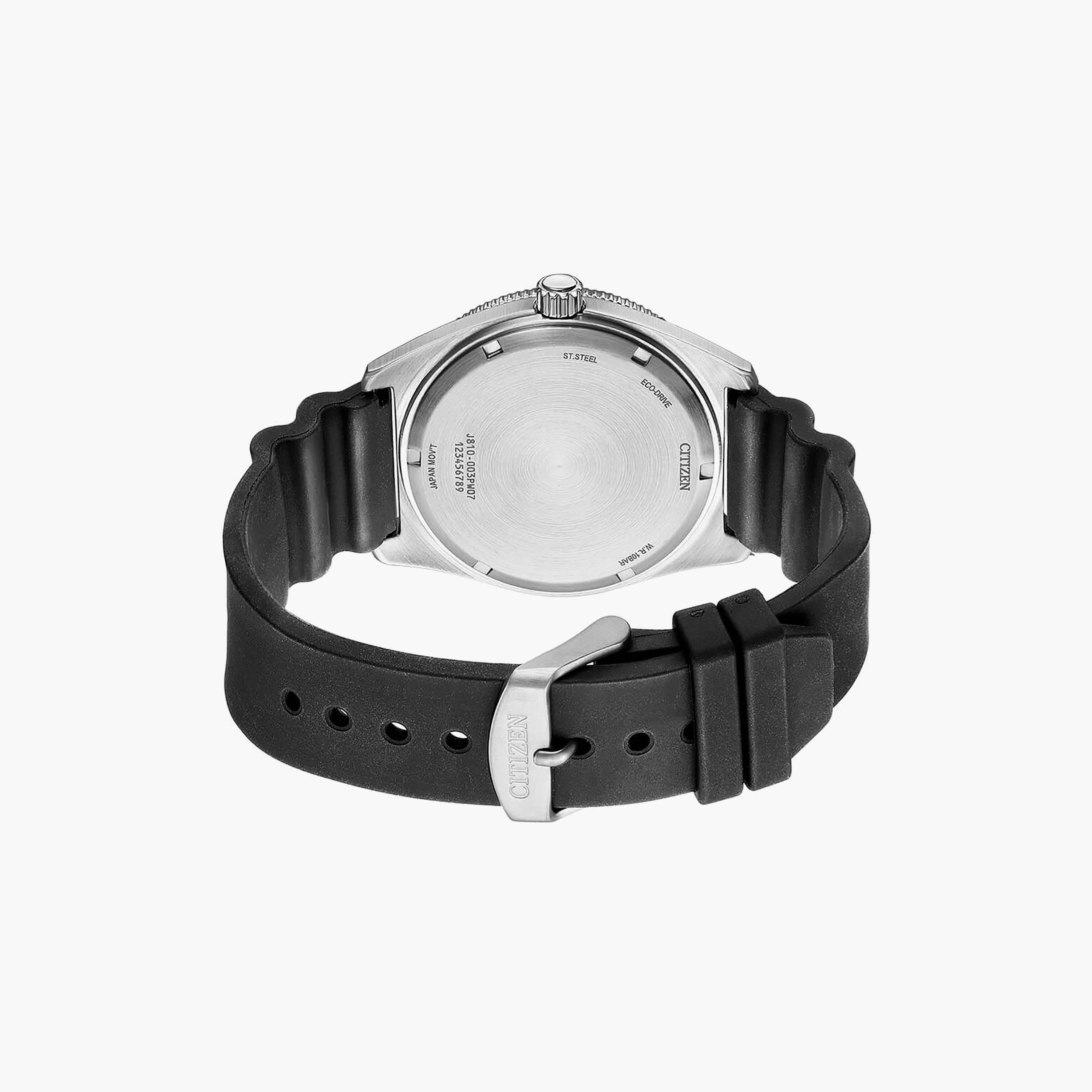 Citizen Eco-Drive Men's 43 MM Black Analog Silicone Strap Watch | AW1769-10E-men-watchesandjewellery-watches-image-3