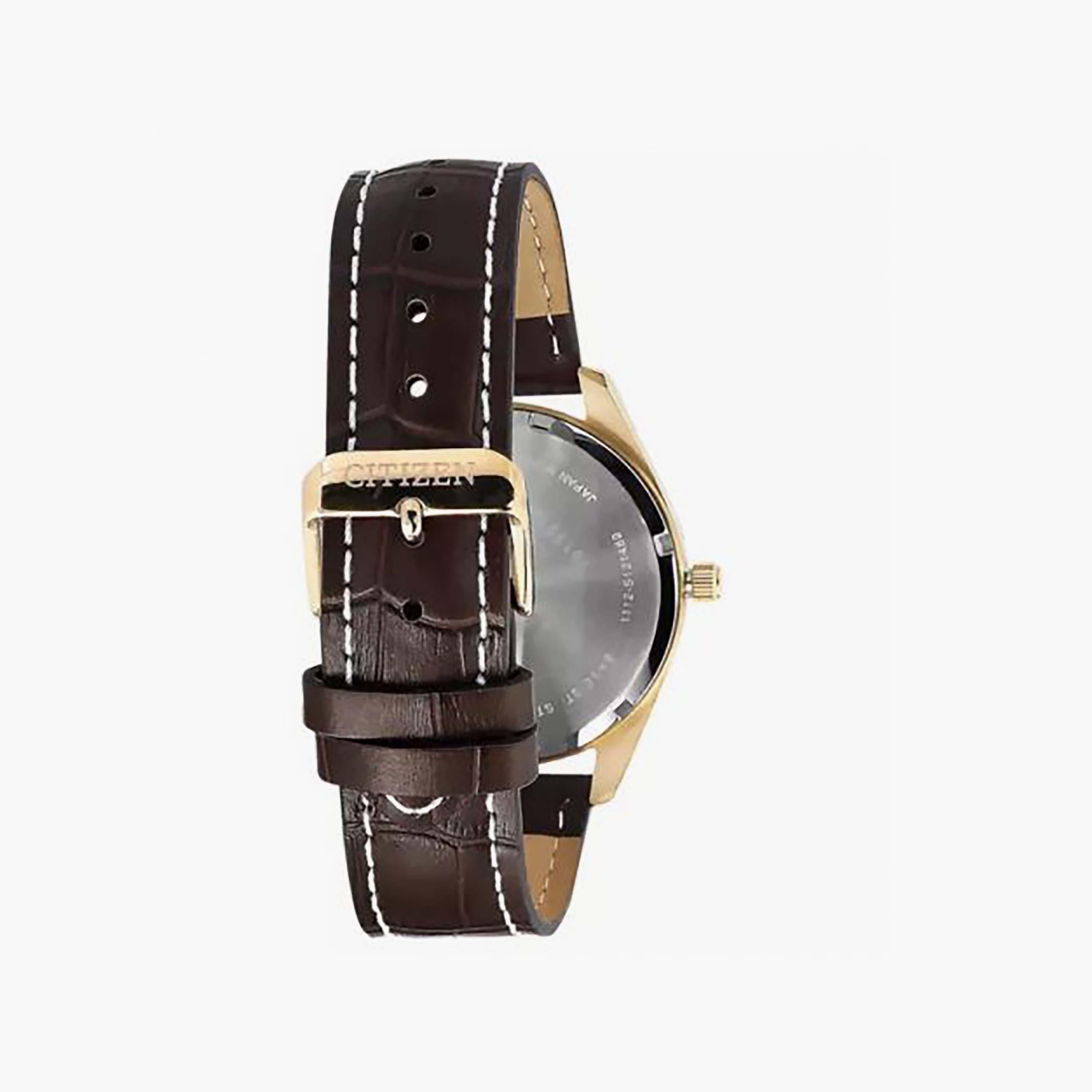 Citizen Men's 42 MM Brown Analog Leather Strap Watch | BI1033-04E-men-watchesandjewellery-watches-image-3