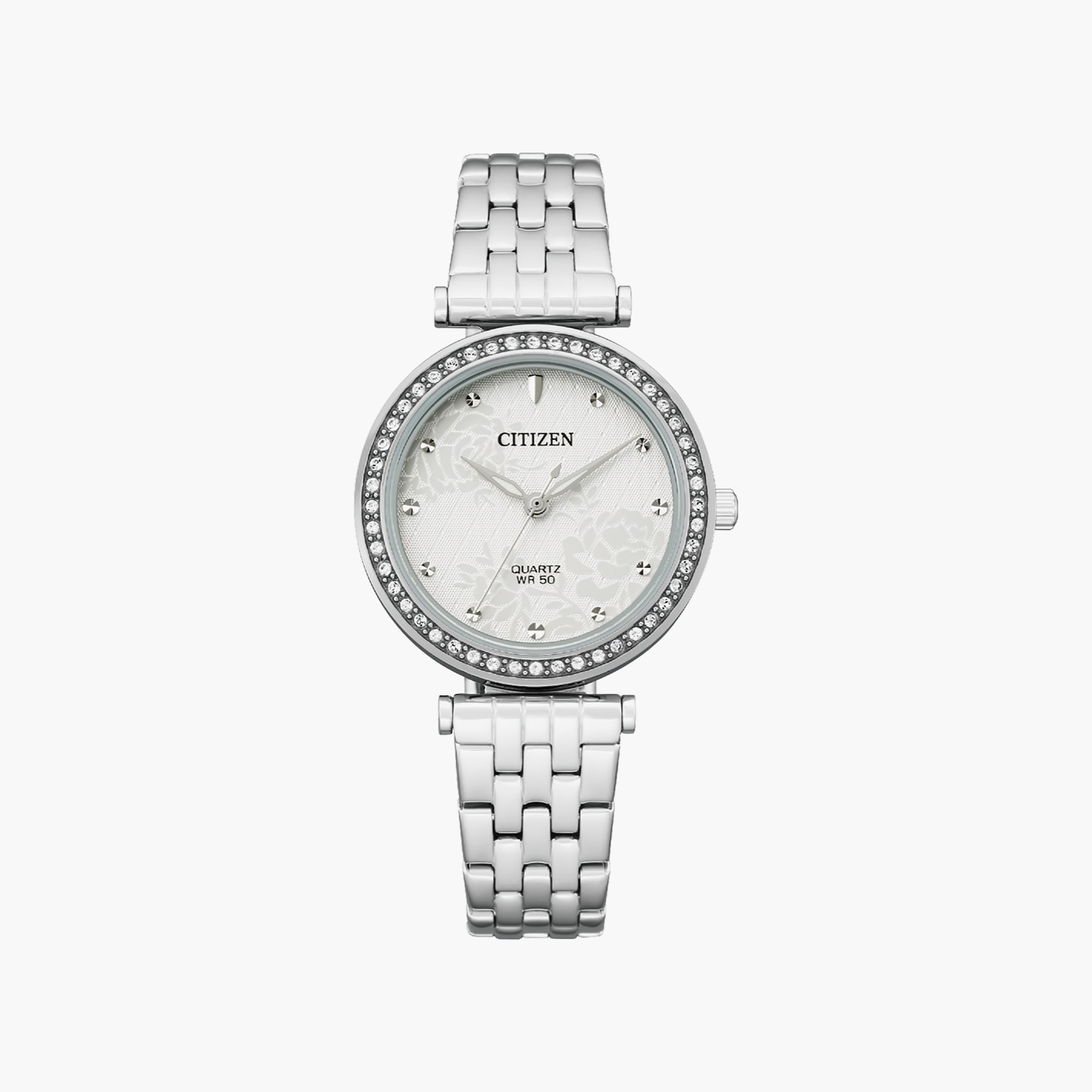 Citizen 30 MM Silver Analog Stainless Steel Strap Watch | ER0211-52A-women-watchesandjewellery-watches-image-1