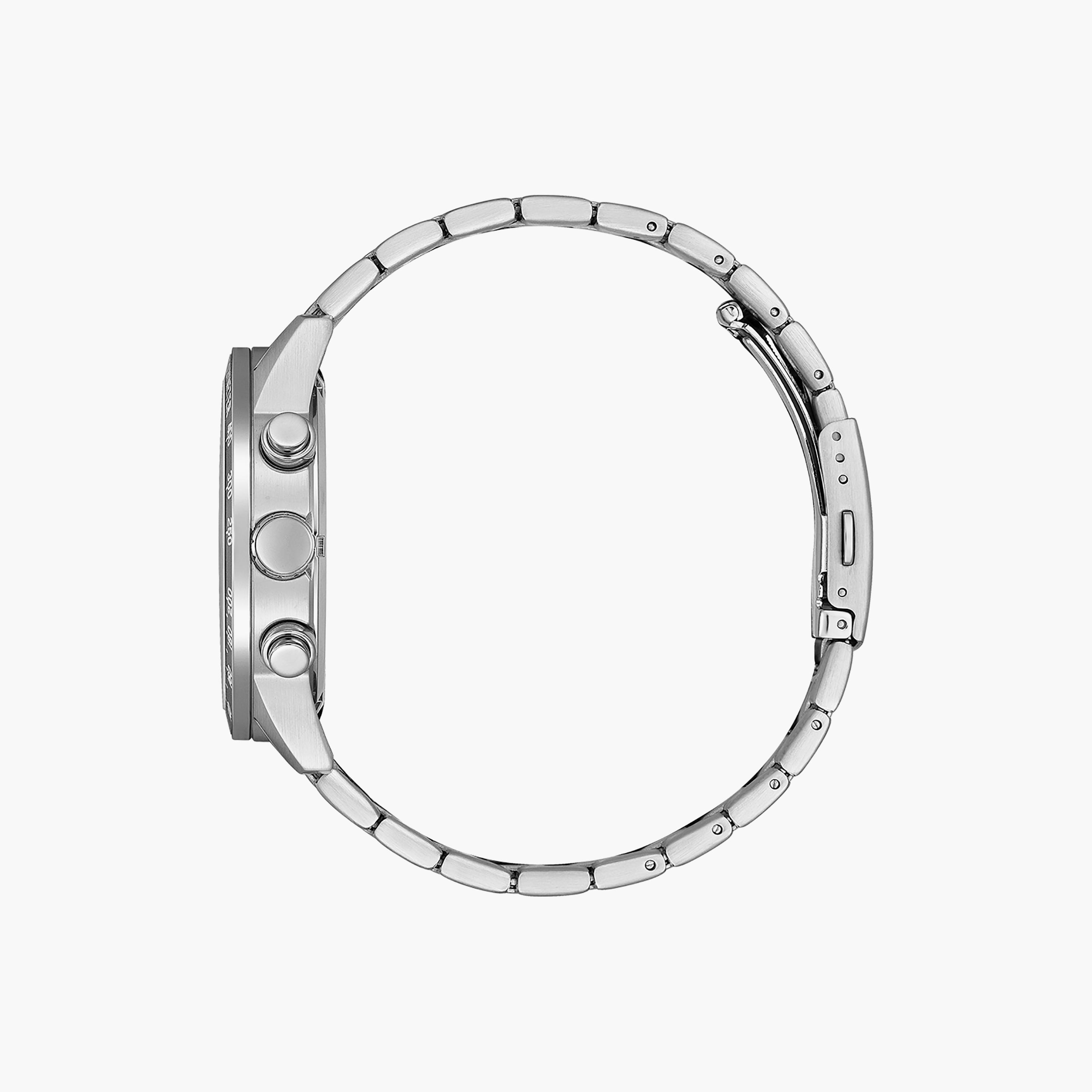 Citizen Men's 44 MM Silver Chronograph Stainless Steel Strap Watch | AN3688-58H-men-watchesandjewellery-watches-image-2