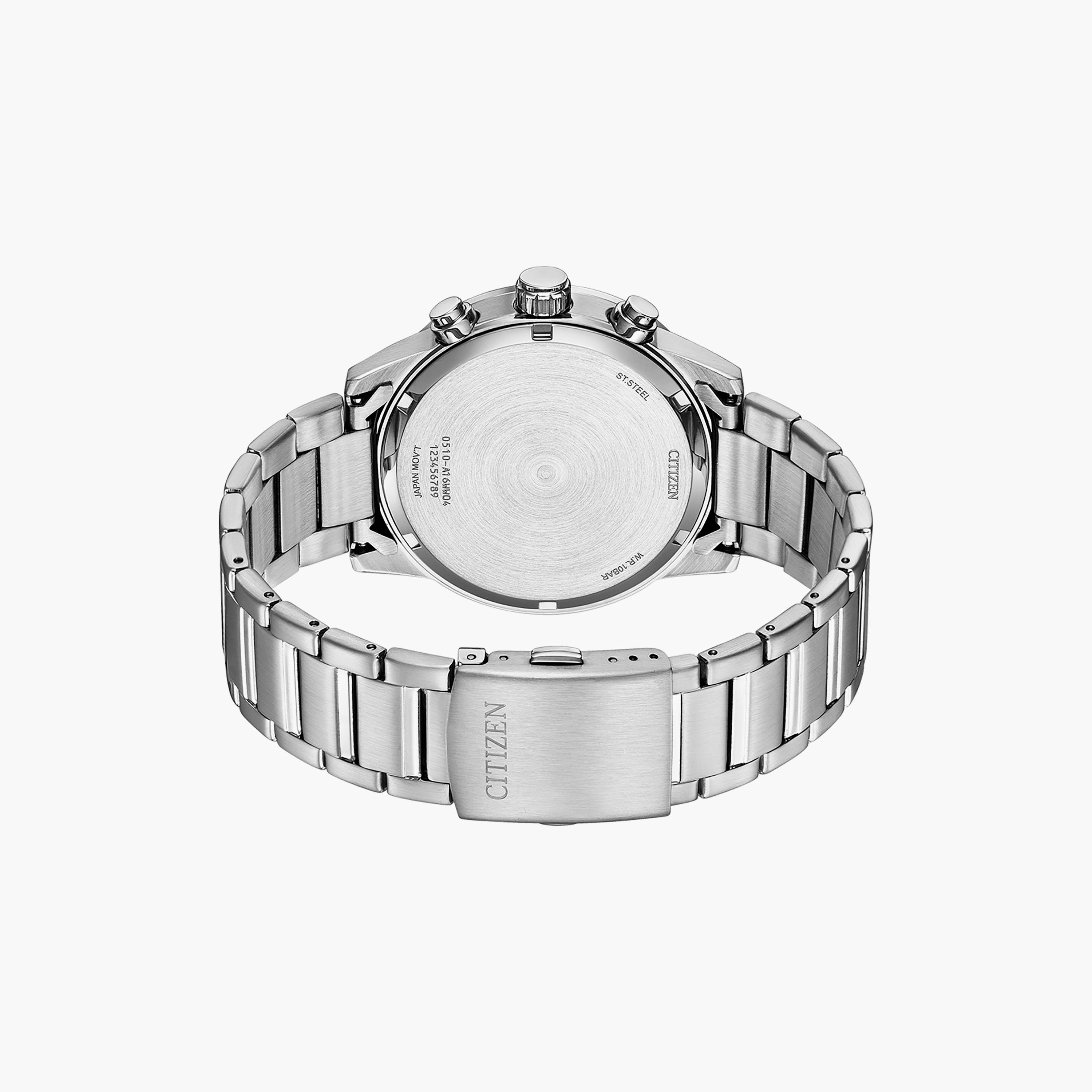 ساعة سيتيزن للرجال ذو 44 ملم بلون فضي مع كرونوغراف بسوار ستانلس ستيل | AN3688-58H-men-watchesandjewellery-watches-image-3