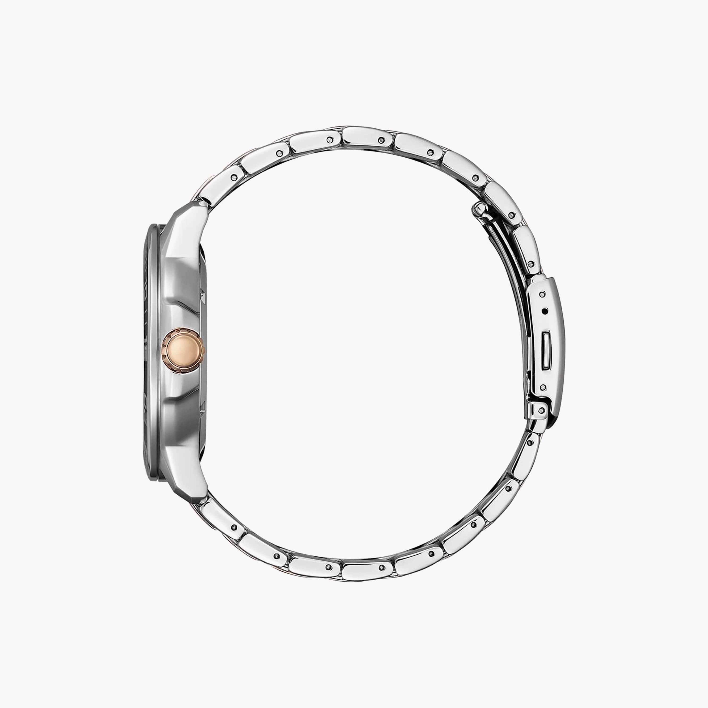 Citizen Eco-Drive Men's 47 MM Silver & Rose Gold Analog Stainless Steel Strap Watch | AW1524-84E-men-watchesandjewellery-watches-image-2