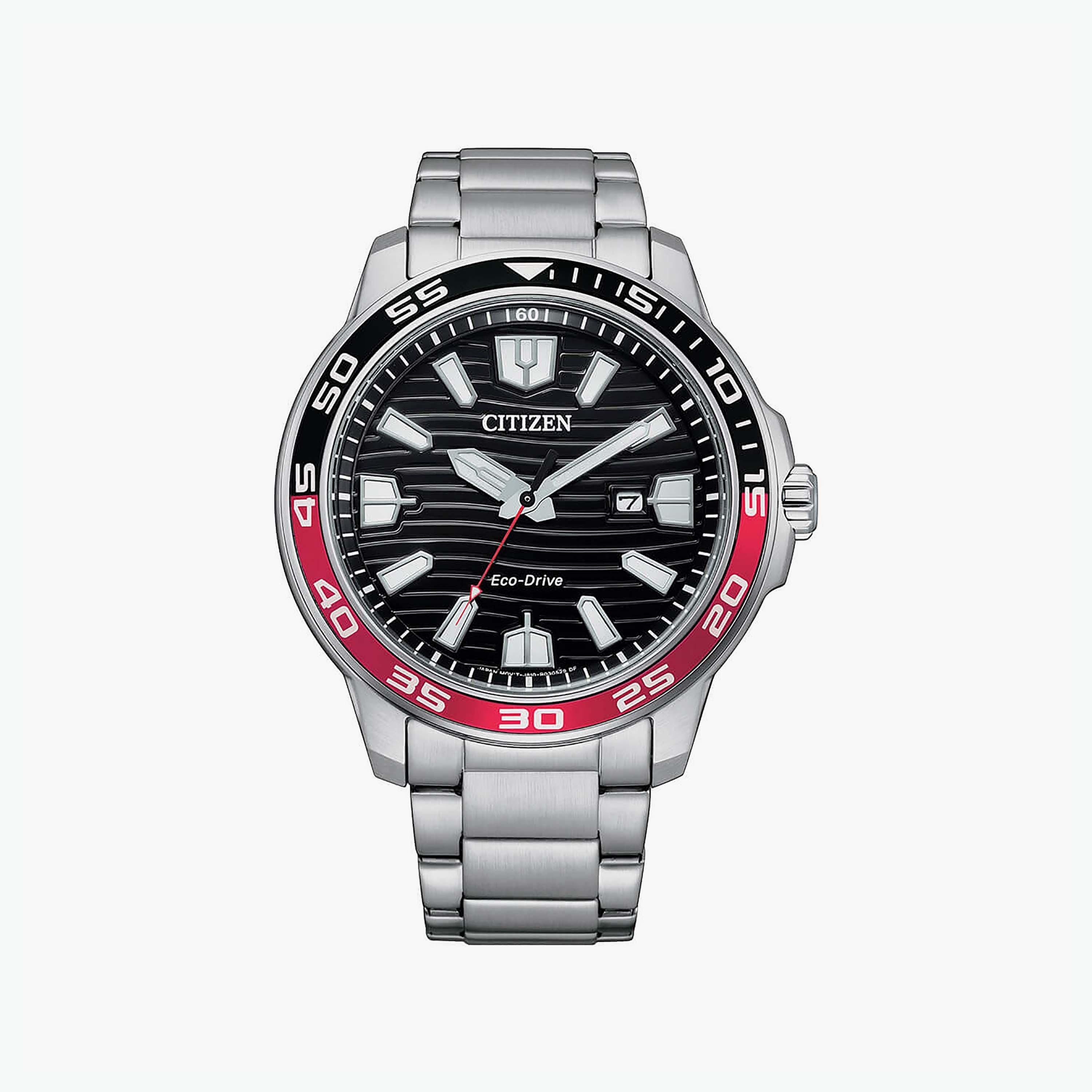Citizen Eco-Drive Men's 47 MM Silver Analog Stainless Steel Strap Watch | AW1527-86E-men-watchesandjewellery-watches-image-1