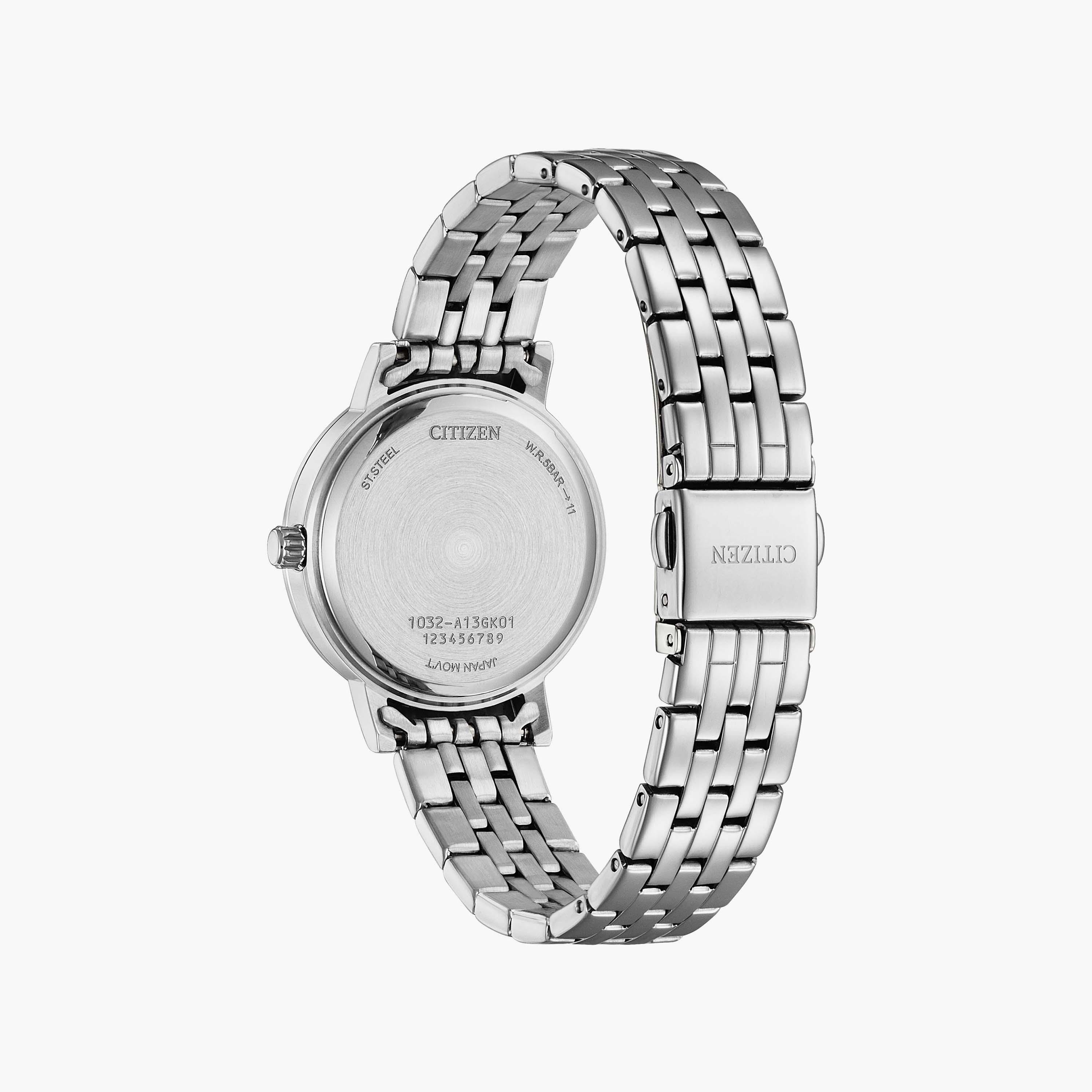 Citizen 31 MM Silver Analog Stainless Steel Strap Watch | EL3100-55A-women-watchesandjewellery-watches-image-3