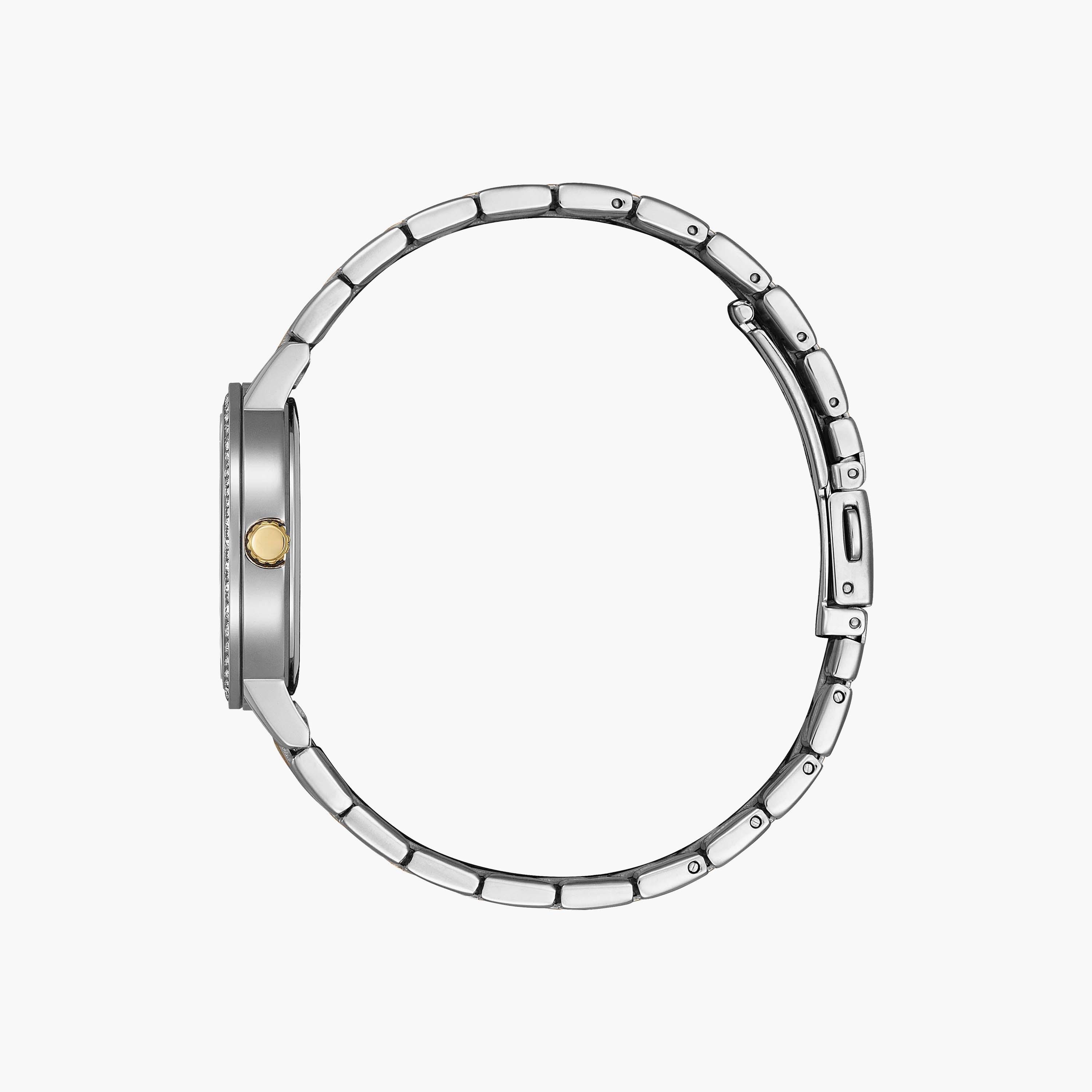 Citizen 31 MM Silver & Gold Analog Stainless Steel Strap Watch | EL3106-59D-women-watchesandjewellery-watches-image-2