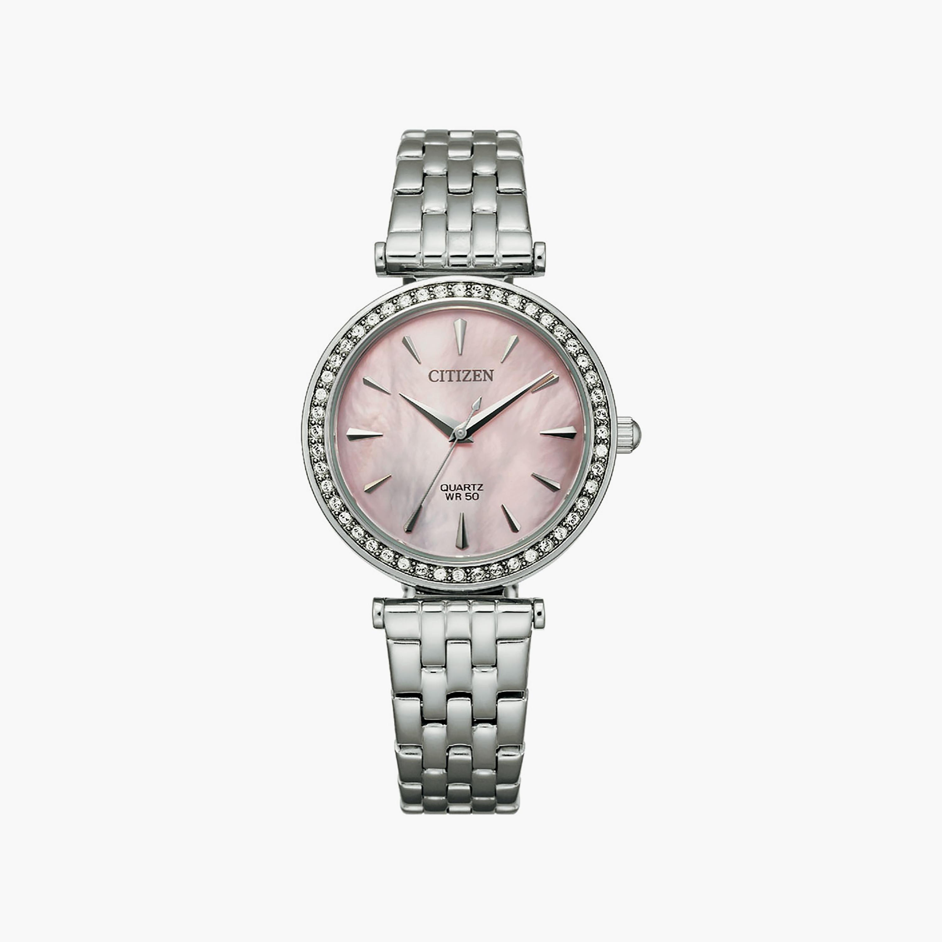 Citizen 30 MM Silver Analog Stainless Steel Strap Watch | ER0210-55Y-women-watchesandjewellery-watches-image-1