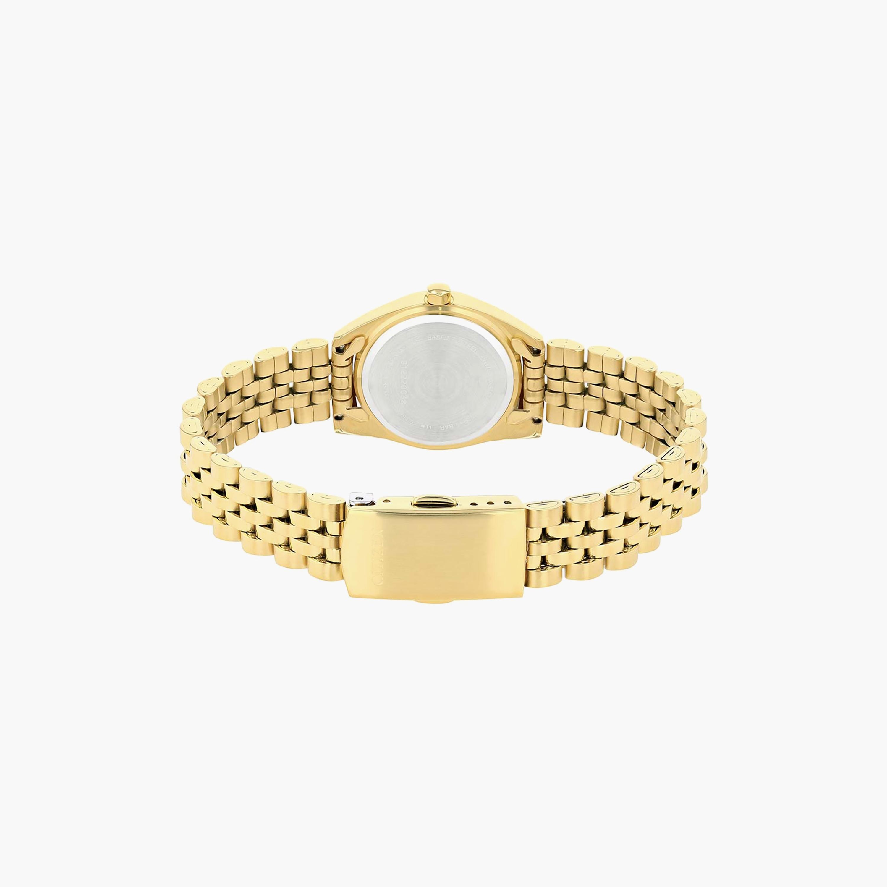 ساعة سيتيزن ذو 26 ملم بلون ذهبي مع انالوج بسوار ستانلس ستيل | EU6062-50D-women-watchesandjewellery-watches-image-3