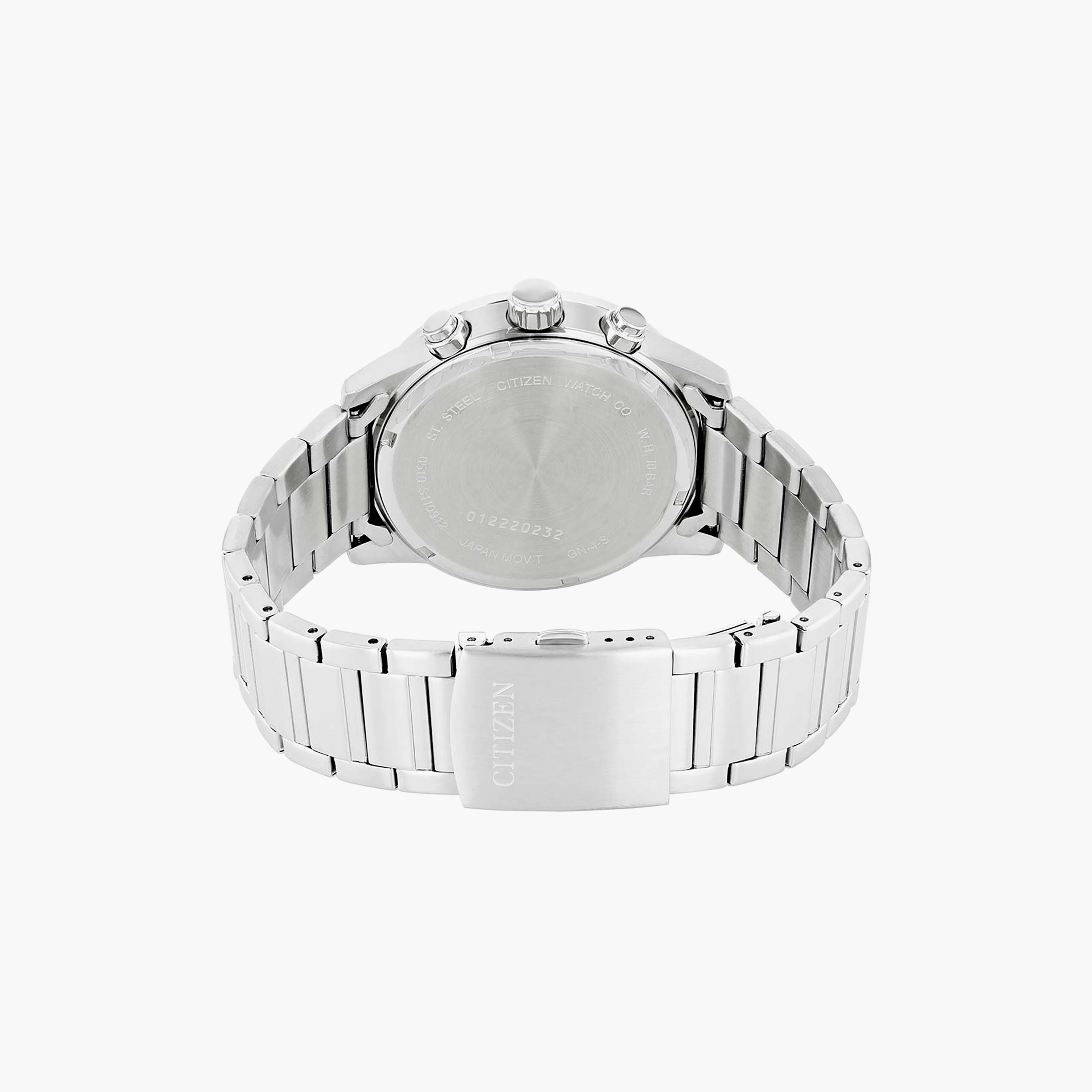 Citizen Men's 44 MM Silver Chronograph Stainless Steel Strap Watch | AN3600-59L-men-watchesandjewellery-watches-image-3