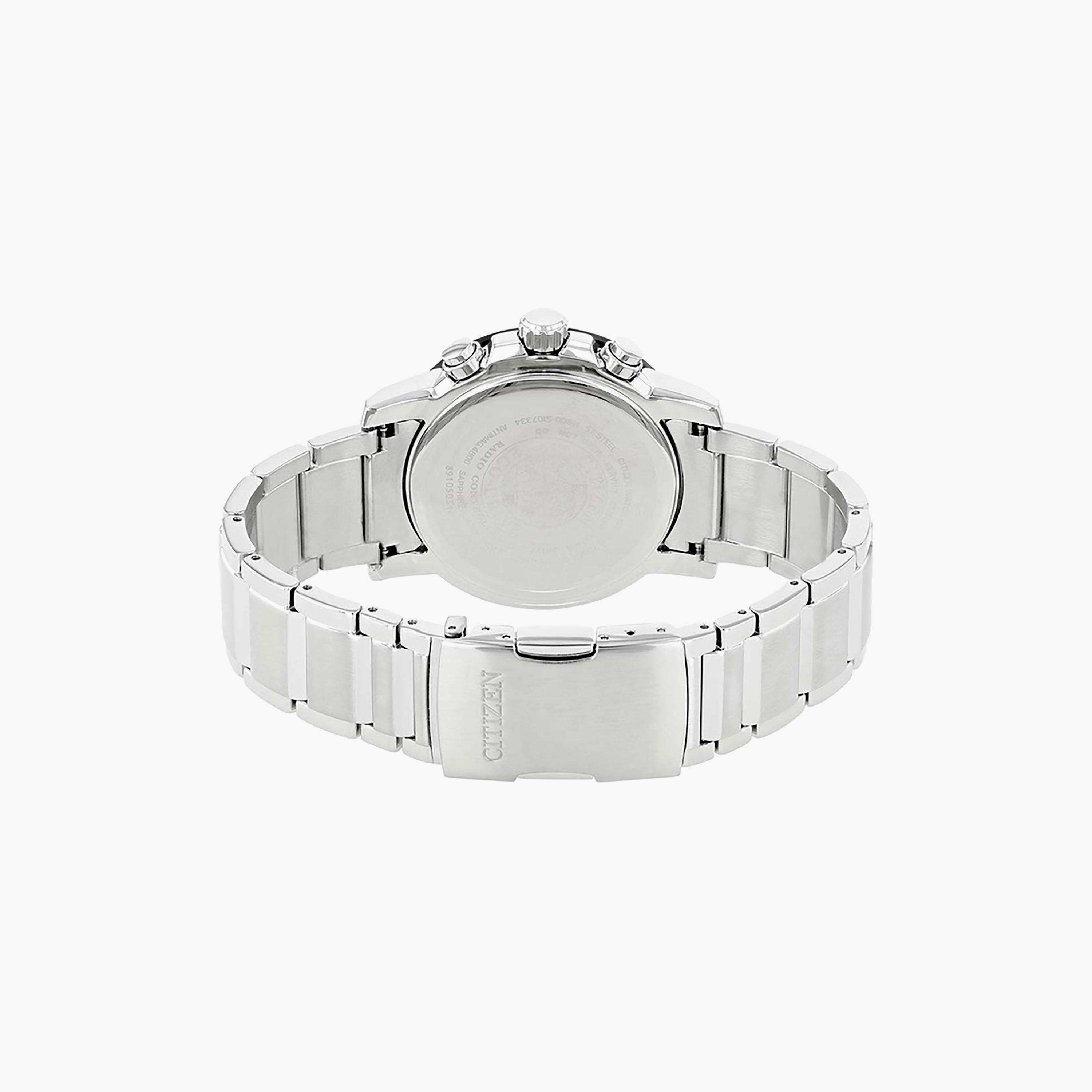 Citizen Eco-Drive Men's 43 MM Silver Chronograph Stainless Steel Strap Watch | AT8124-83E-men-watchesandjewellery-watches-image-3