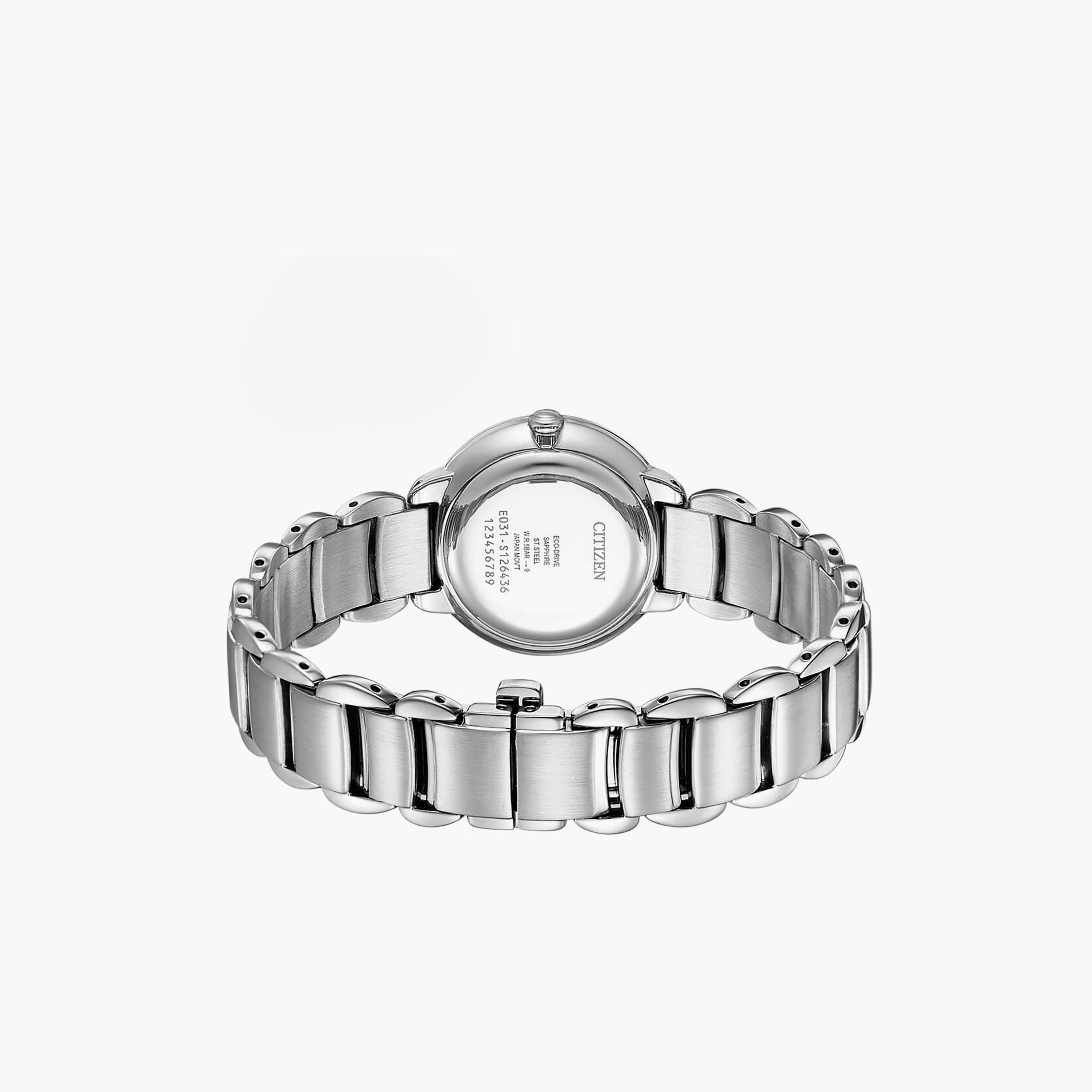 ساعة سيتيزن ذو 28 ملم بلون فضي مع انالوج بسوار ستانلس ستيل | EM0920-86L-women-watchesandjewellery-watches-image-3