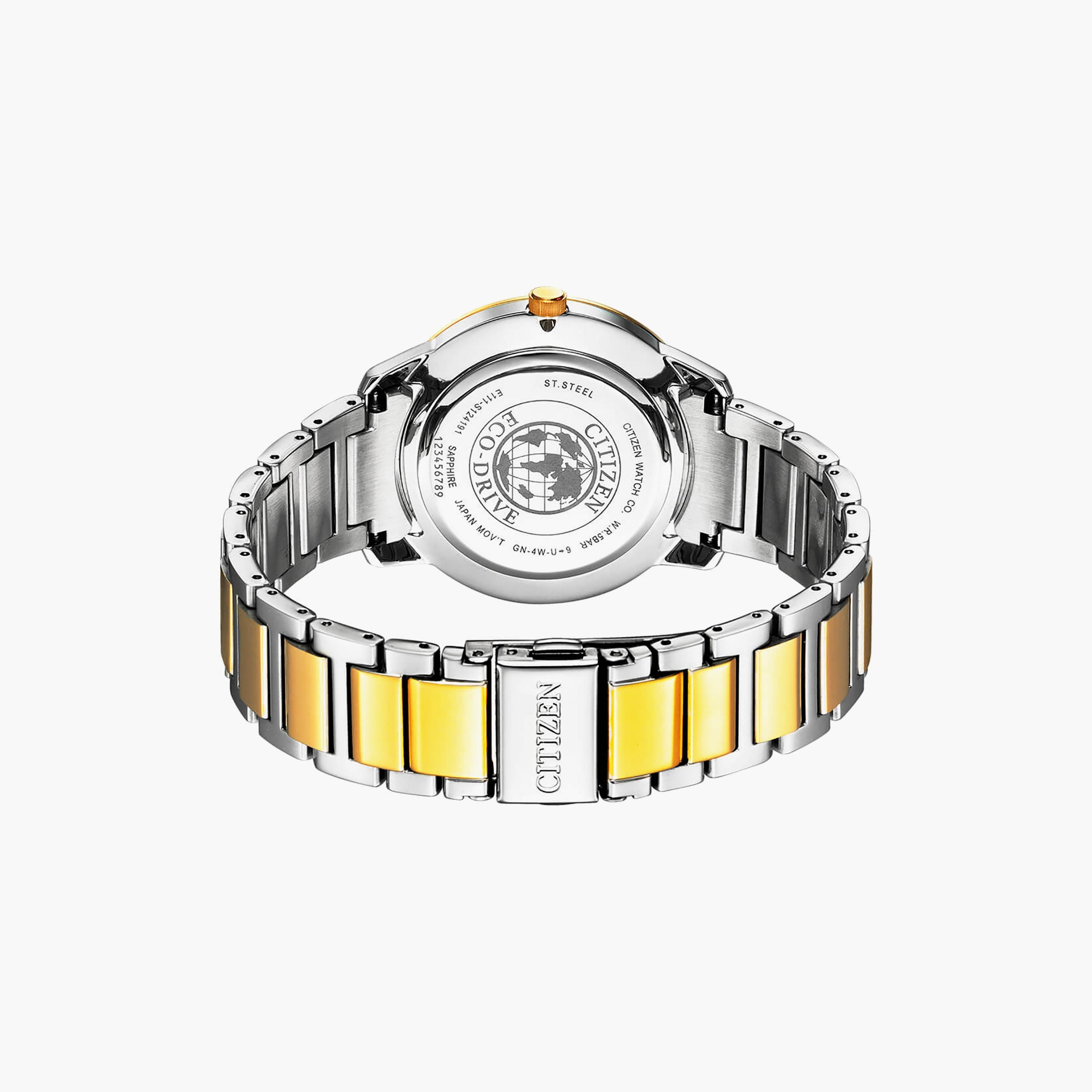 Citizen Eco-Drive 39 MM Silver & Gold Analog Stainless Steel Strap Watch | BM7524-87Y-men-watchesandjewellery-watches-image-3