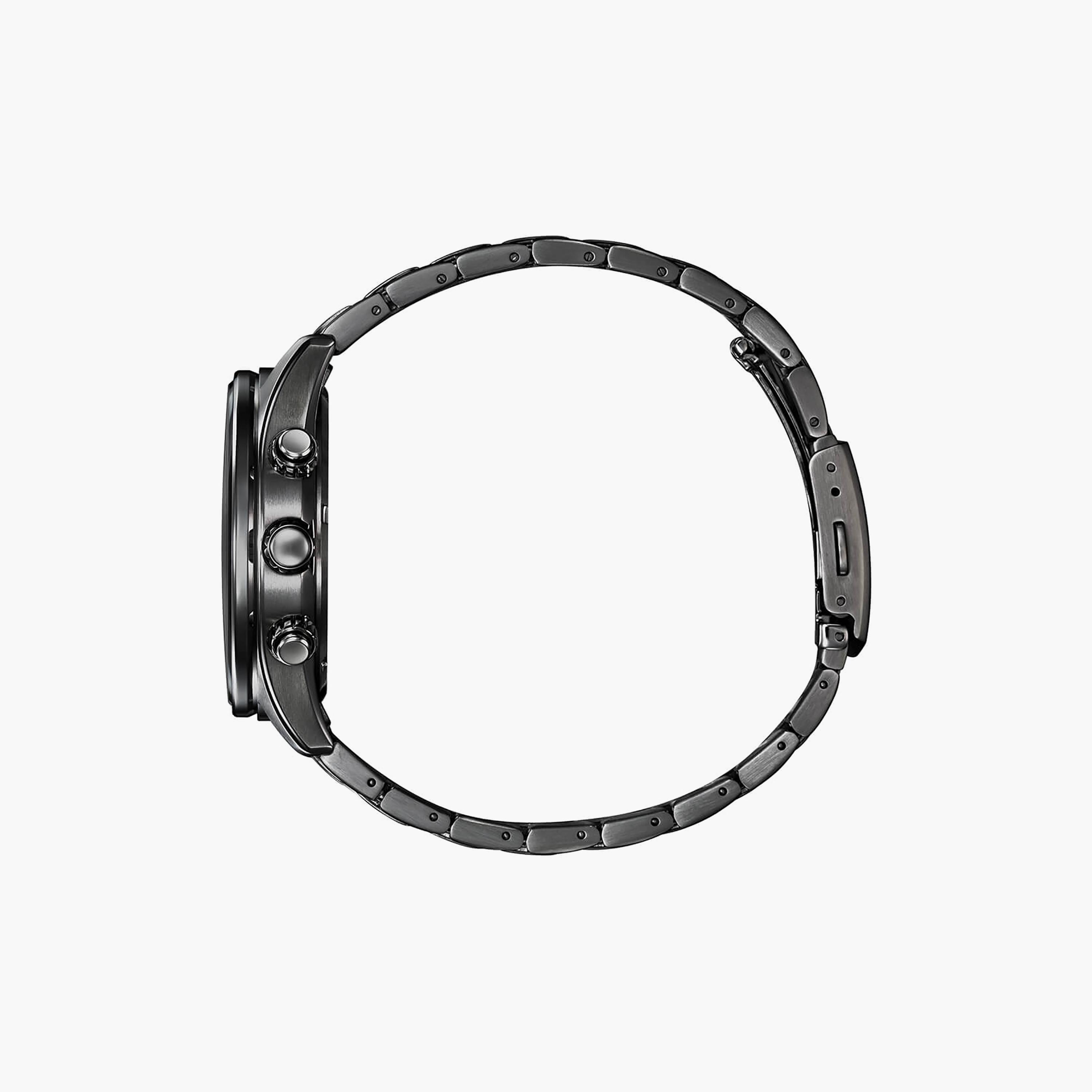 Citizen Eco-Drive Men's 43 MM Black Chronograph Stainless Steel Strap Watch | CA0775-87E-men-watchesandjewellery-watches-image-2