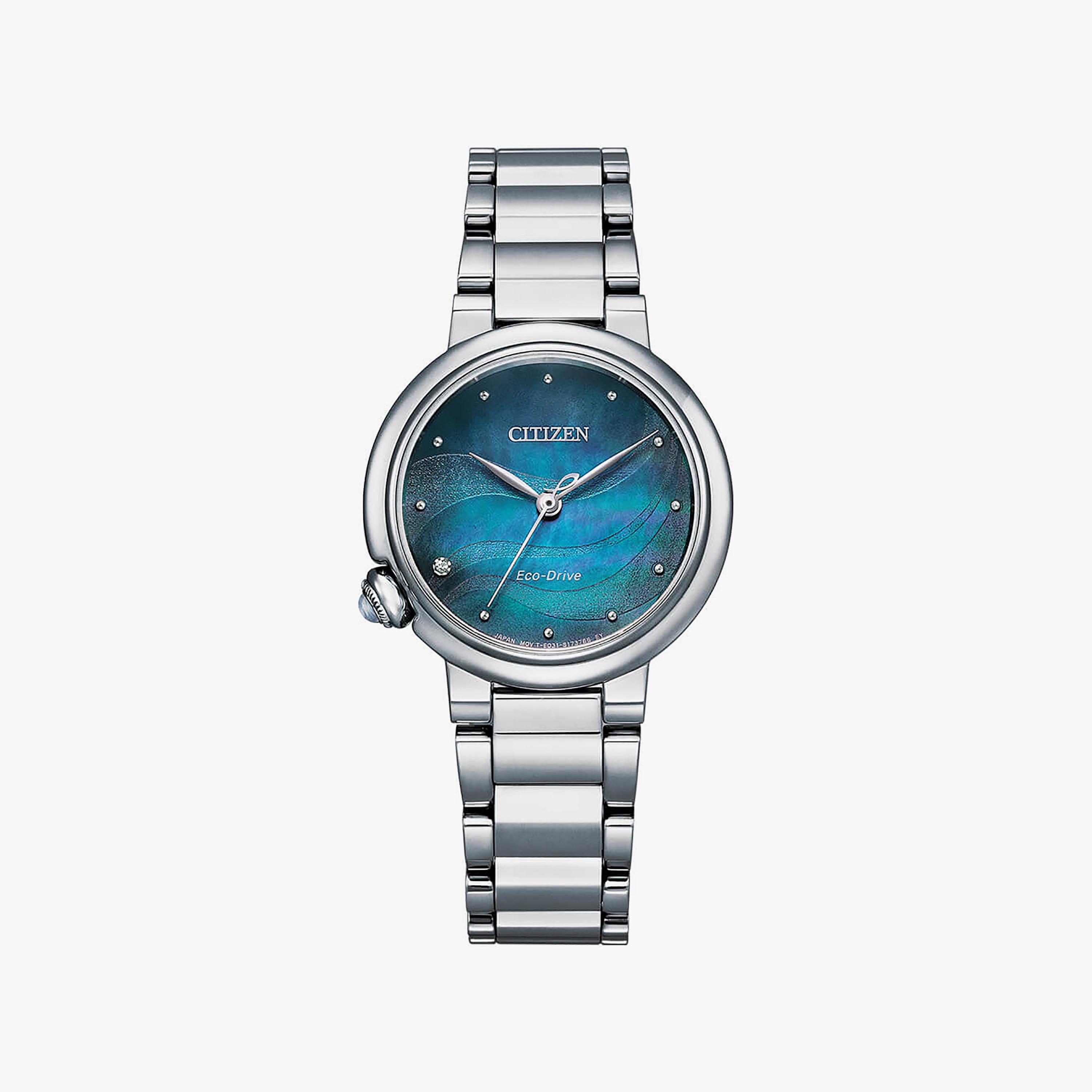 Citizen 30 MM Silver Analog Stainless Steel Strap Watch | EM0910-80N-women-watchesandjewellery-watches-image-1