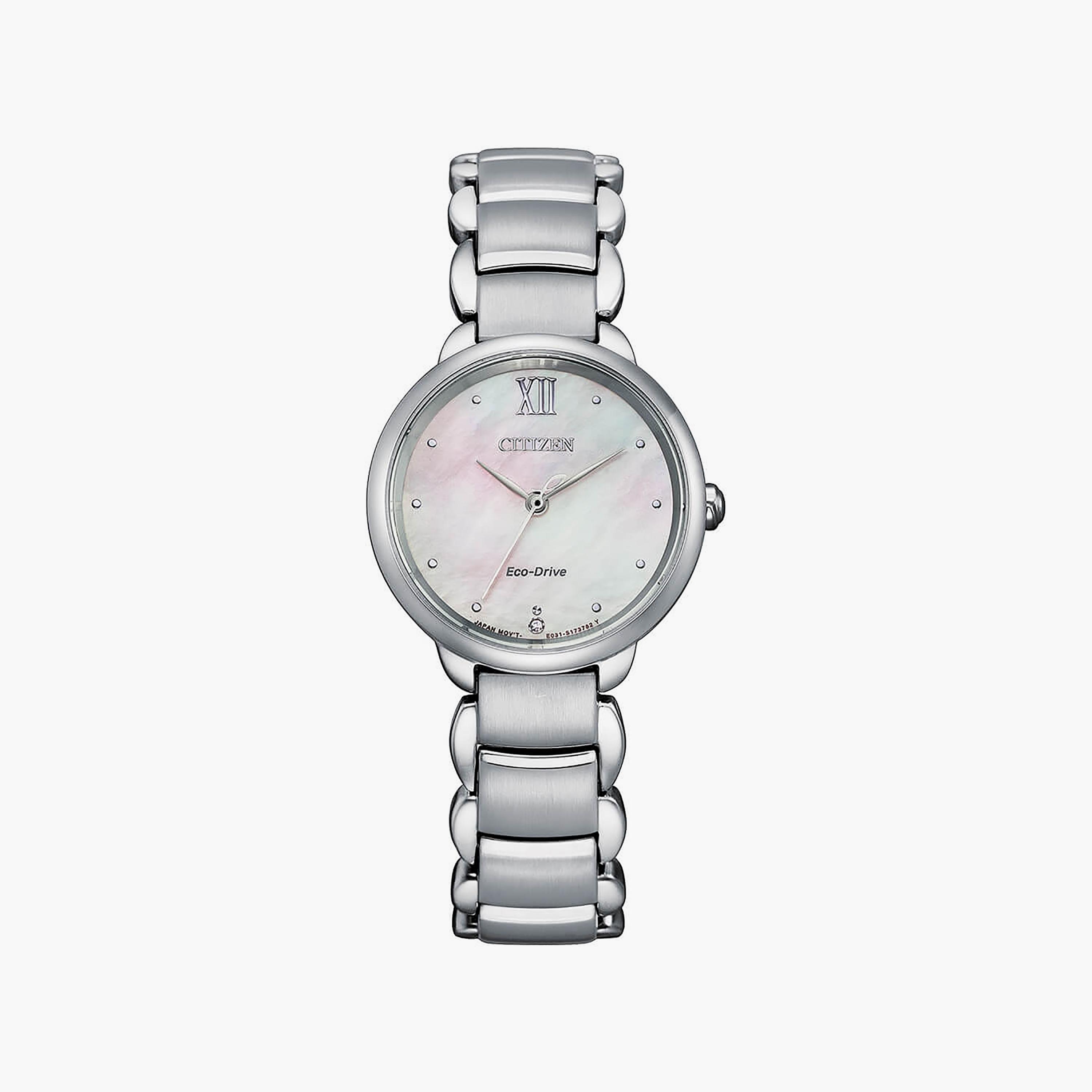 Citizen 28 MM Silver Analog Stainless Steel Strap Watch | EM0920-86D-women-watchesandjewellery-watches-image-1