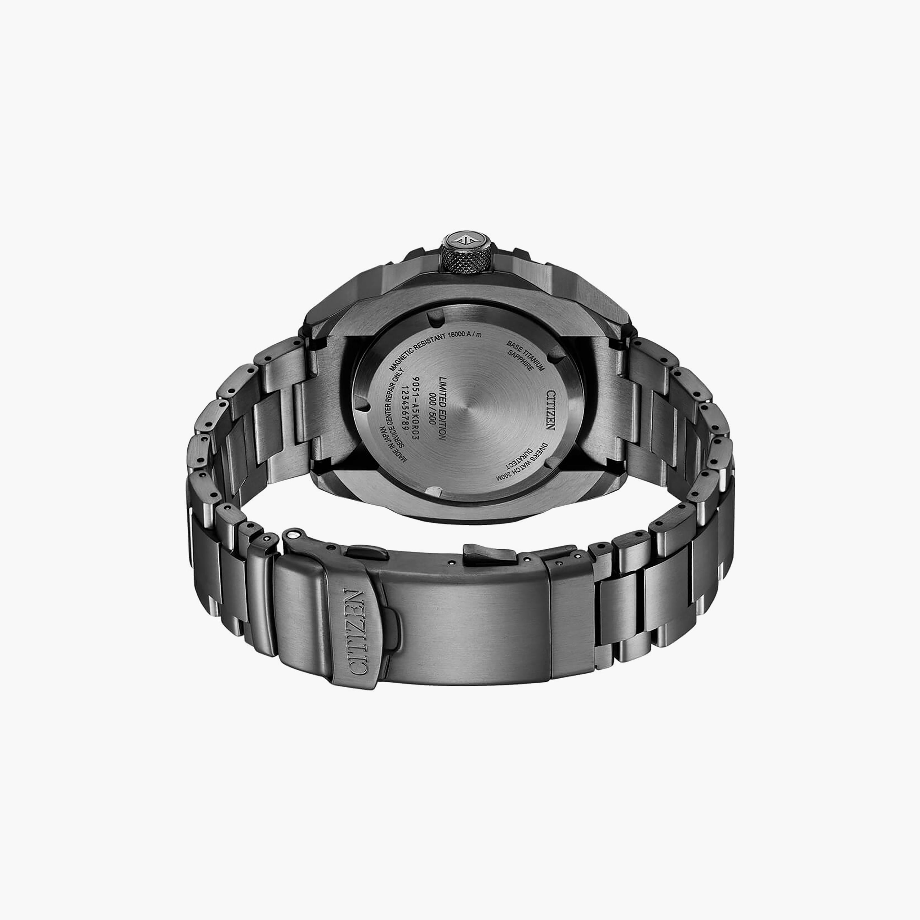Citizen Promaster Men's 46 MM Black Automatic Titanium Strap Watch | NB6008-82X-men-watchesandjewellery-watches-image-3