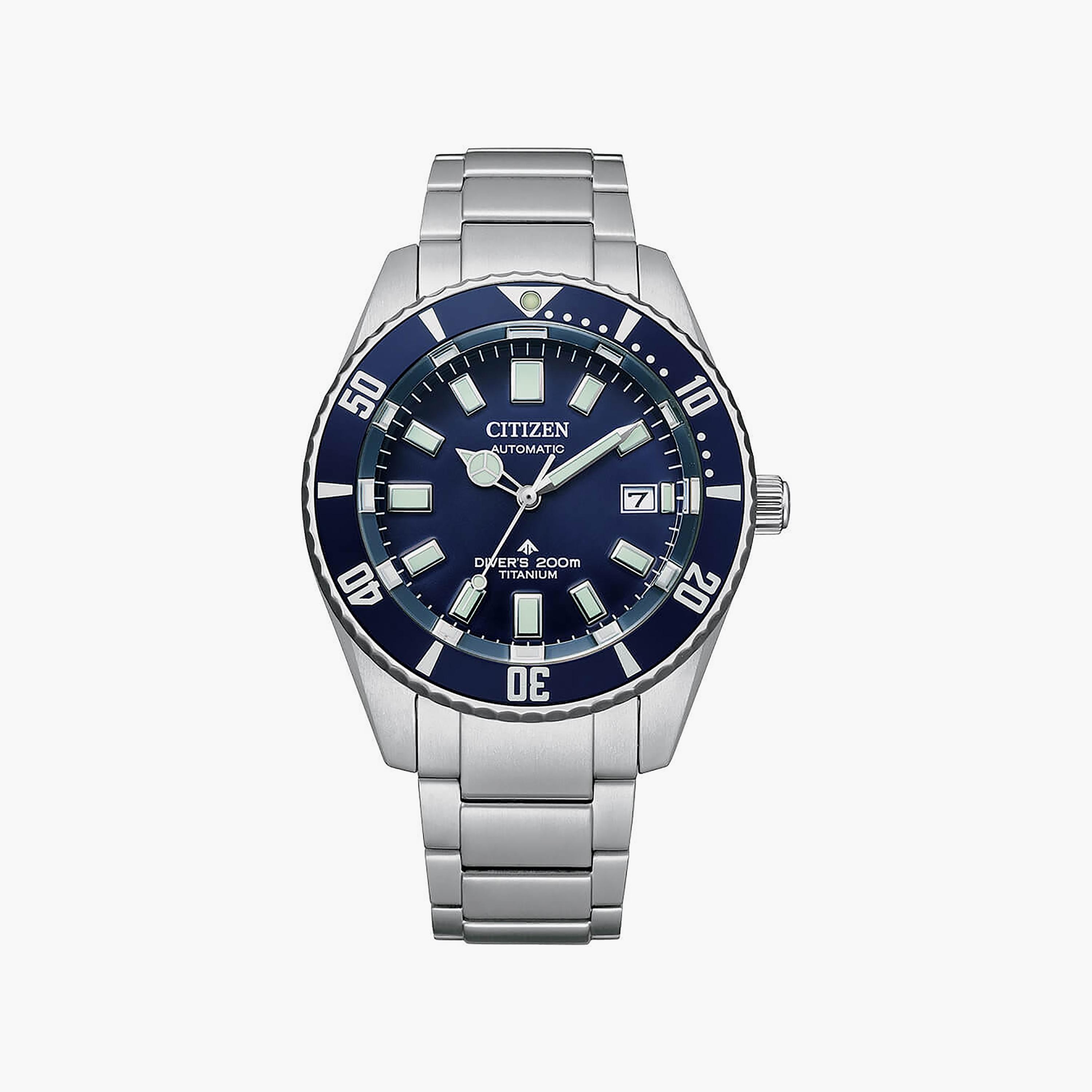 Citizen Promaster Men's 41 MM Silver Analog Titanium Strap Watch | NB6021-68L-men-watchesandjewellery-watches-image-1