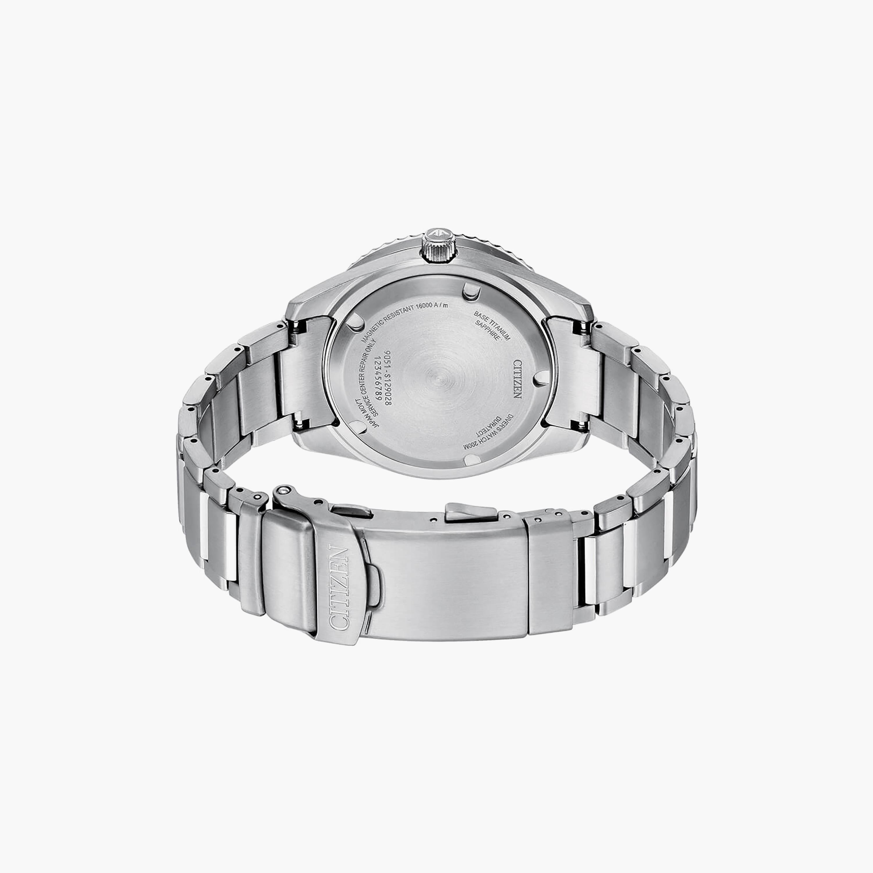 Citizen Promaster Men's 41 MM Silver Analog Titanium Strap Watch | NB6021-68L-men-watchesandjewellery-watches-image-3