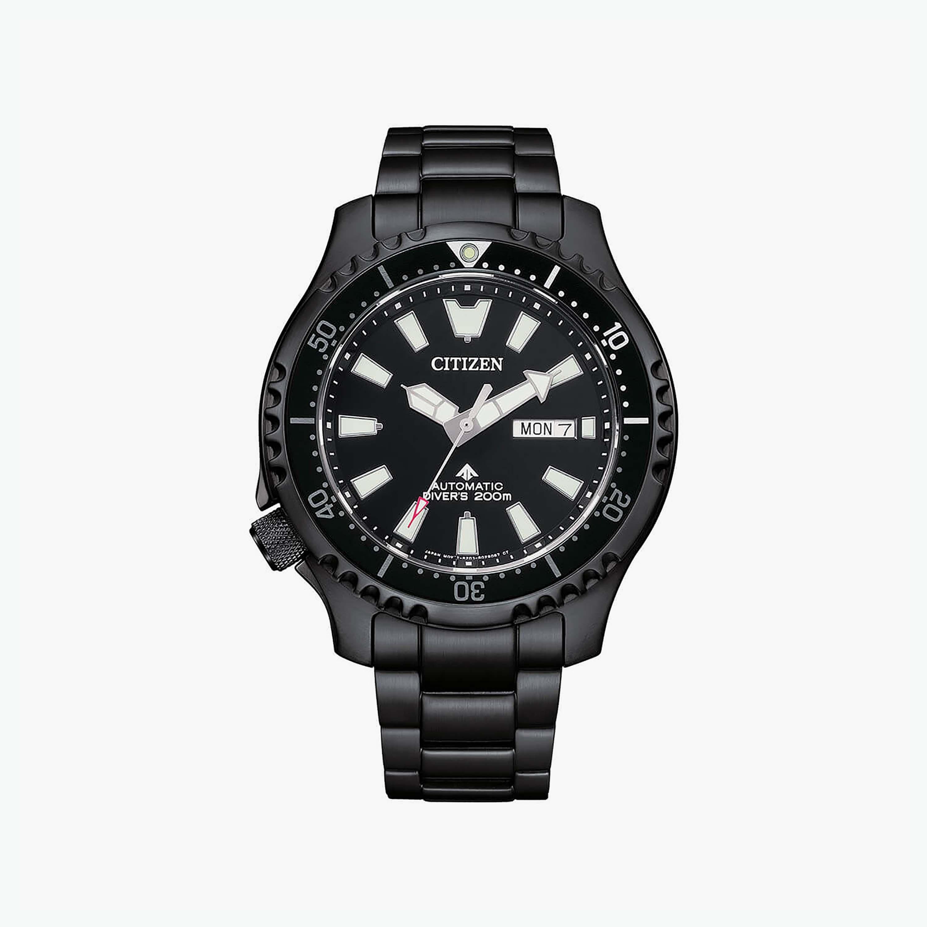 Citizen Promaster Men's 44 MM Black Automatic Stainless Steel Strap Watch | NY0135-80E-men-watchesandjewellery-watches-image-1
