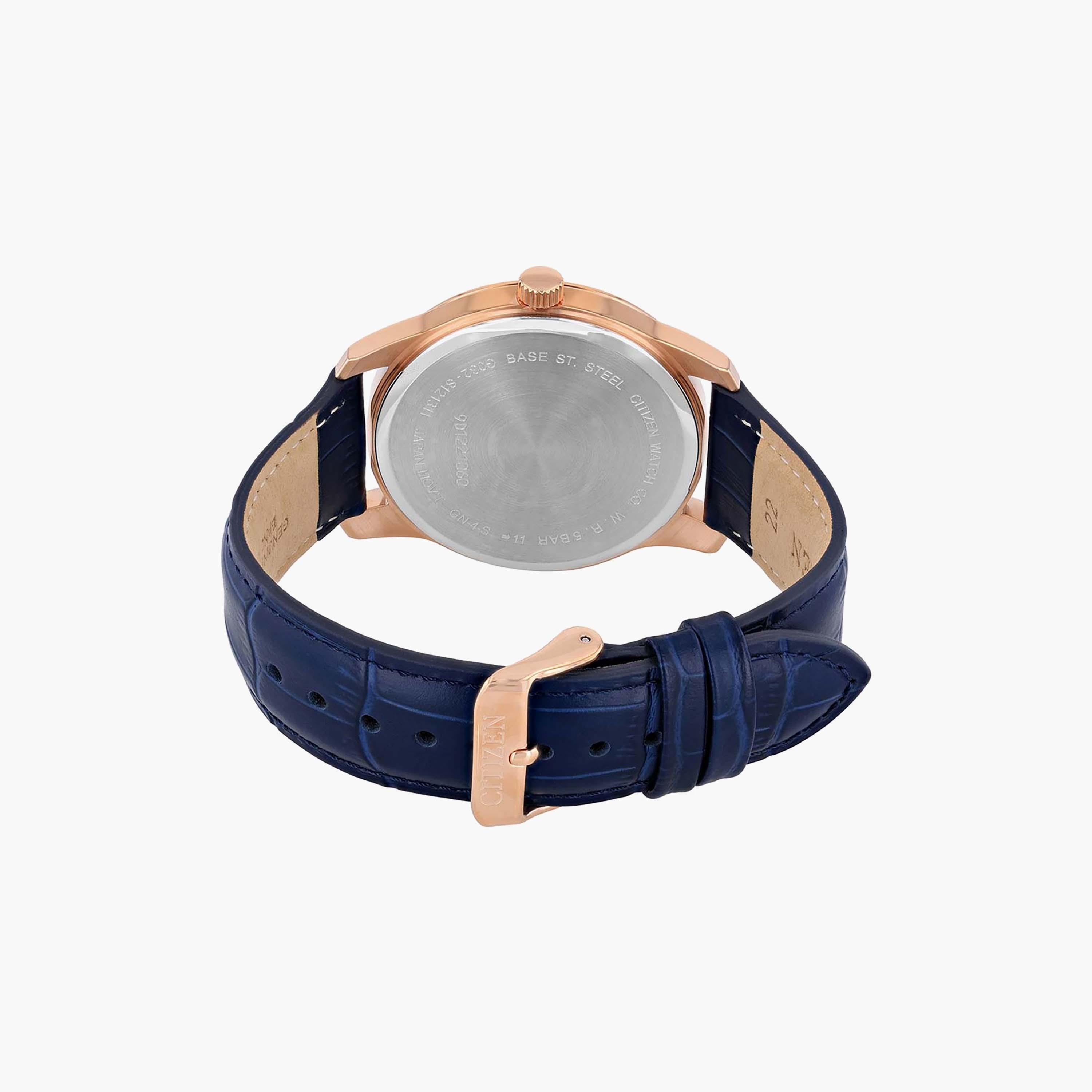 ساعة سيتيزن للرجال ذو 42 ملم مع انالوج بسوار جلدي ازرق | BH5003-00L-men-watchesandjewellery-watches-image-3