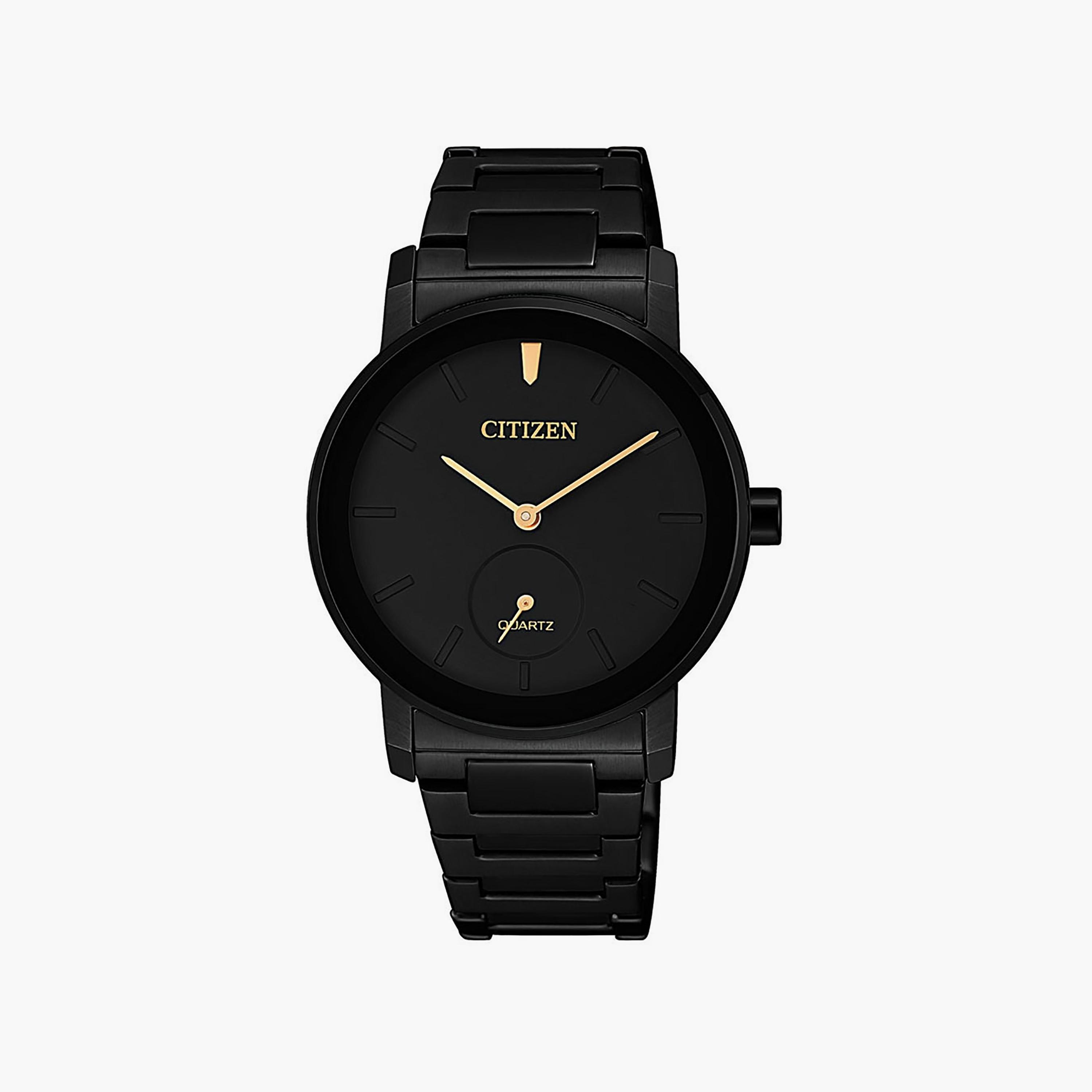 ساعة سيتيزن للنساء ذو 34 ملم بلون اسود مع انالوج بسوار ستانلس ستيل | EQ9065-50E-women-watchesandjewellery-watches-image-1