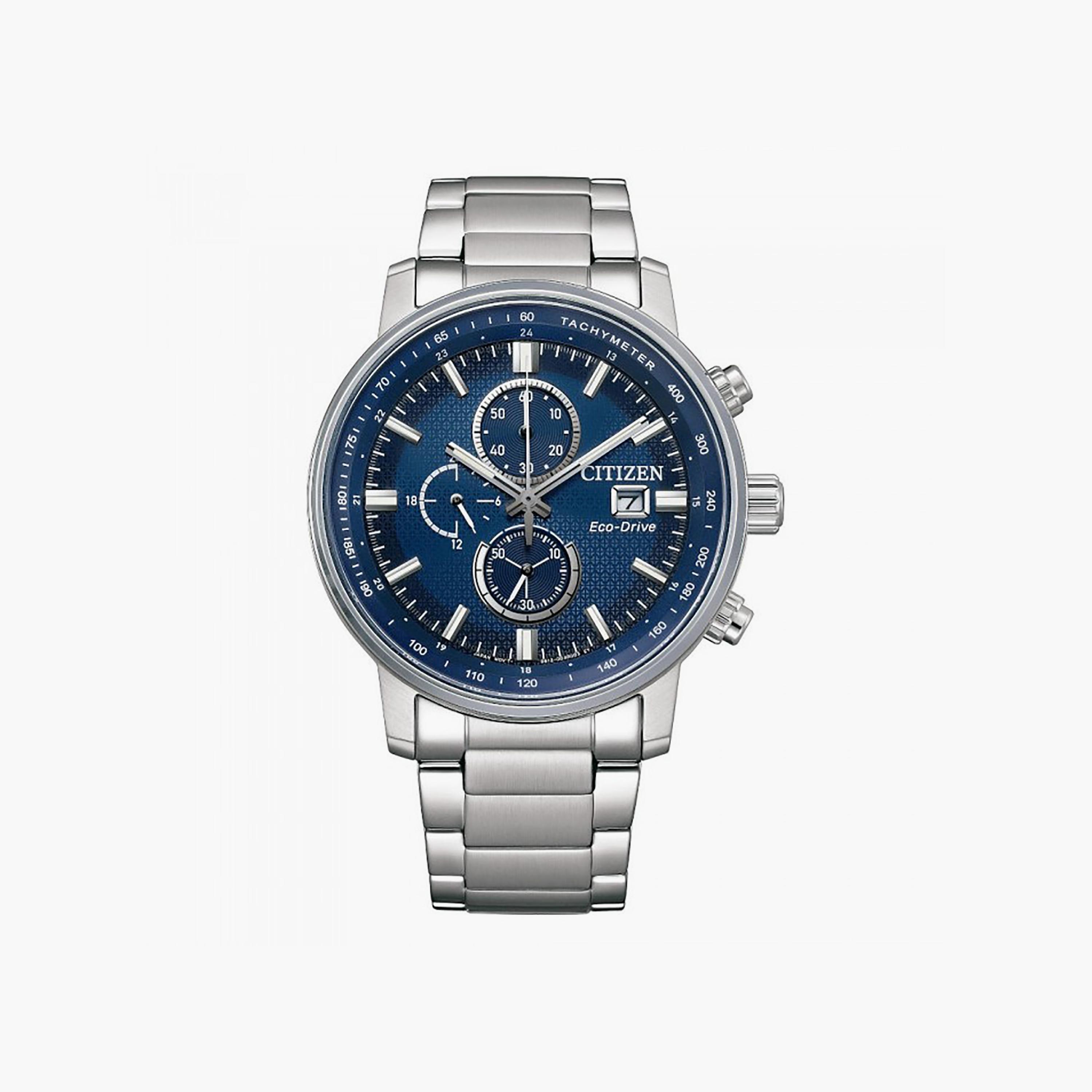 ساعة سيتيزن للرجال ذو 43 ملم بلون فضي مع كرونوغراف بسوار ستانلس ستيل | CA0840-87L-men-watchesandjewellery-watches-image-1