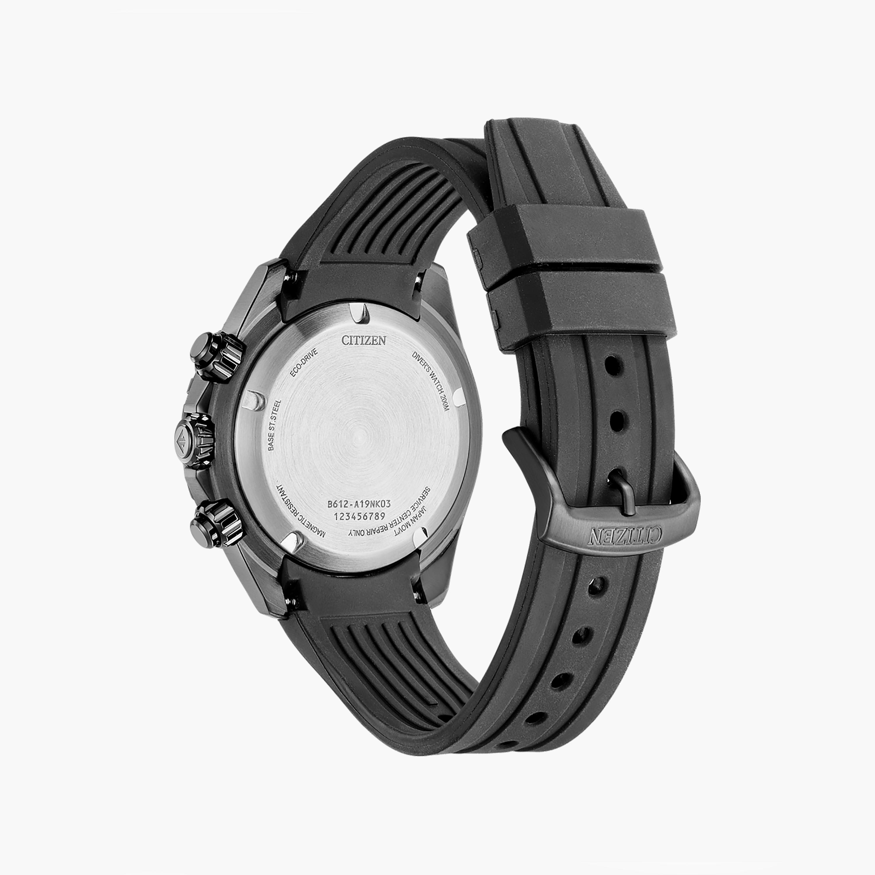 ساعة سيتيزن بروماستر للرجال ذو 44 ملم بلون اسود مع انالوج بسوار سيليكون | CA0825-05A-men-watchesandjewellery-watches-image-2