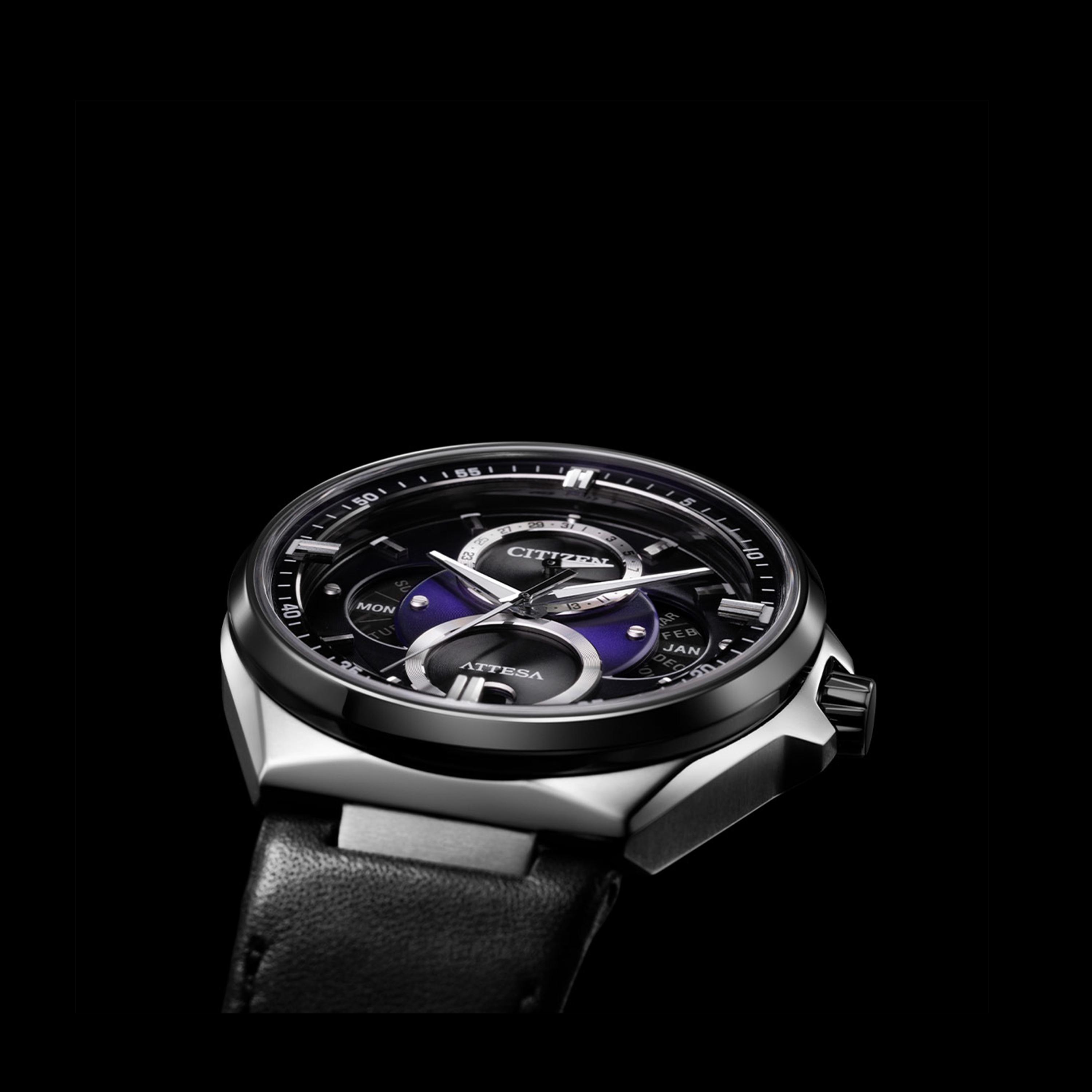 ساعة سيتيزن ايكو درايف للرجال ذو 44 ملم بلون اسود مع انالوج بسوار جلدي | BU0066-11W-men-watchesandjewellery-watches-image-4