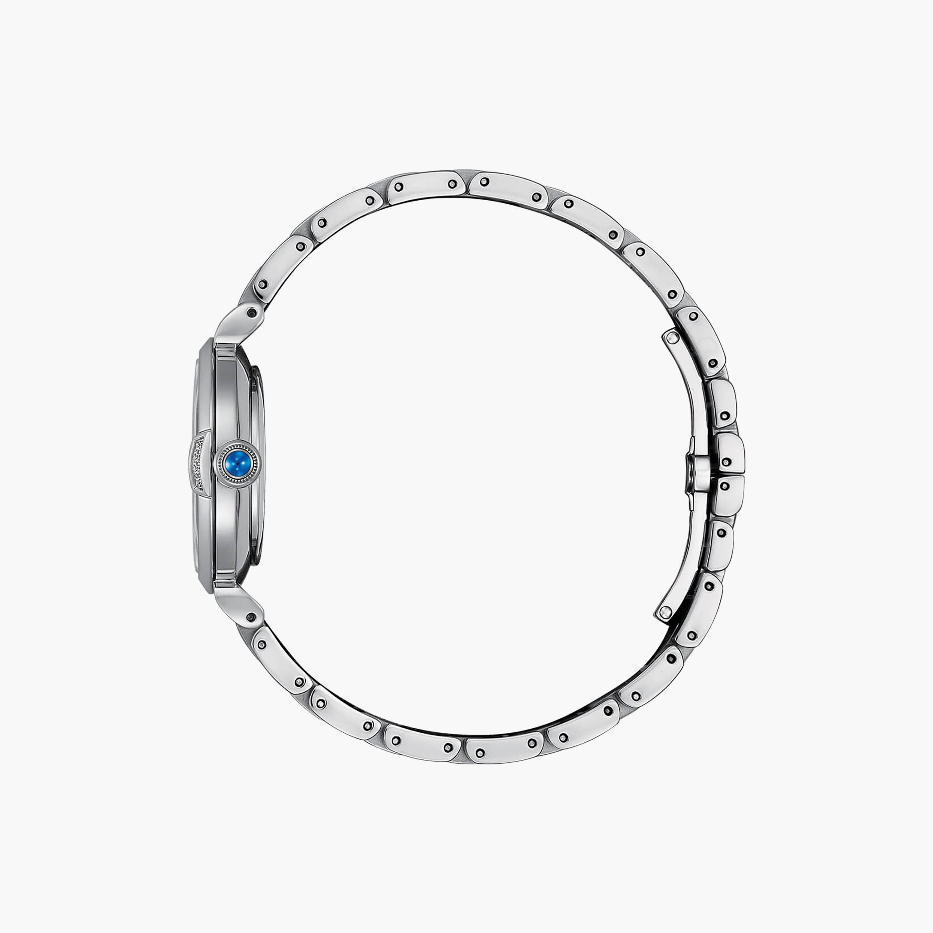 ساعة سيتيزن ذو 30 ملم بلون فضي مع انالوج بسوار ستانلس ستيل | EM1060-87N-women-watchesandjewellery-watches-image-2